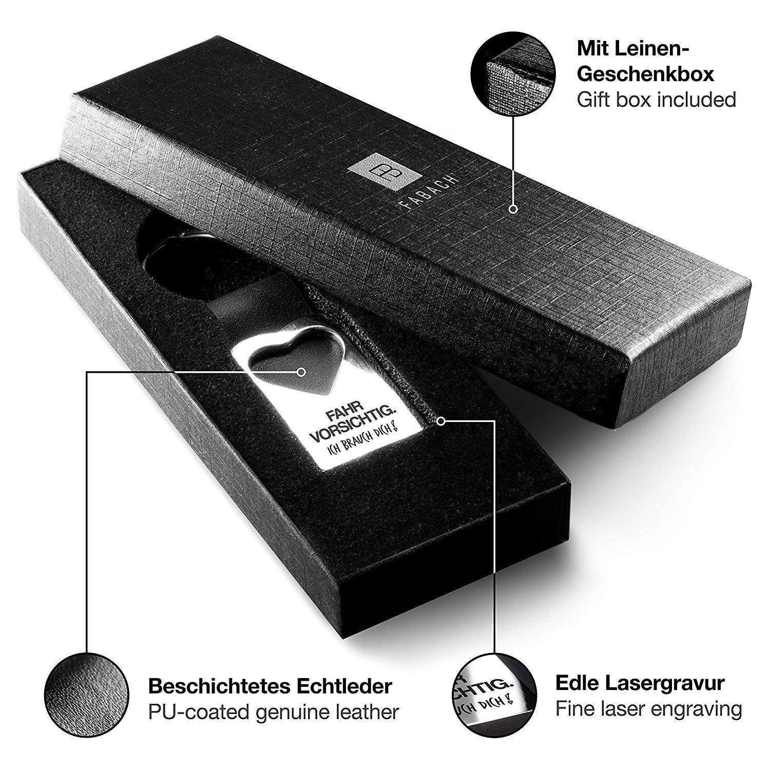 FABACH Schlüsselanhänger Leder Schlüsselanhänger mit Gravur günstig online kaufen