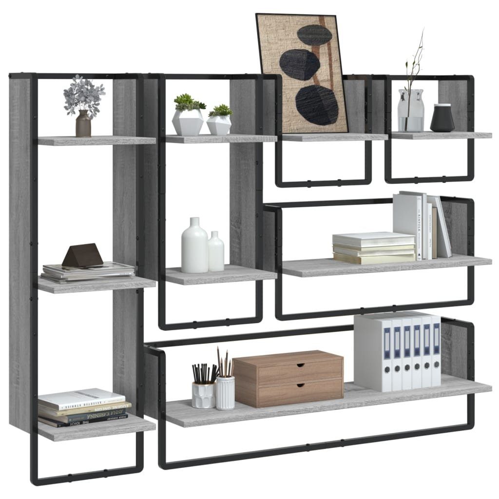 vidaXL Regal 6-tlg. Wandregal-Set mit Stangen günstig online kaufen