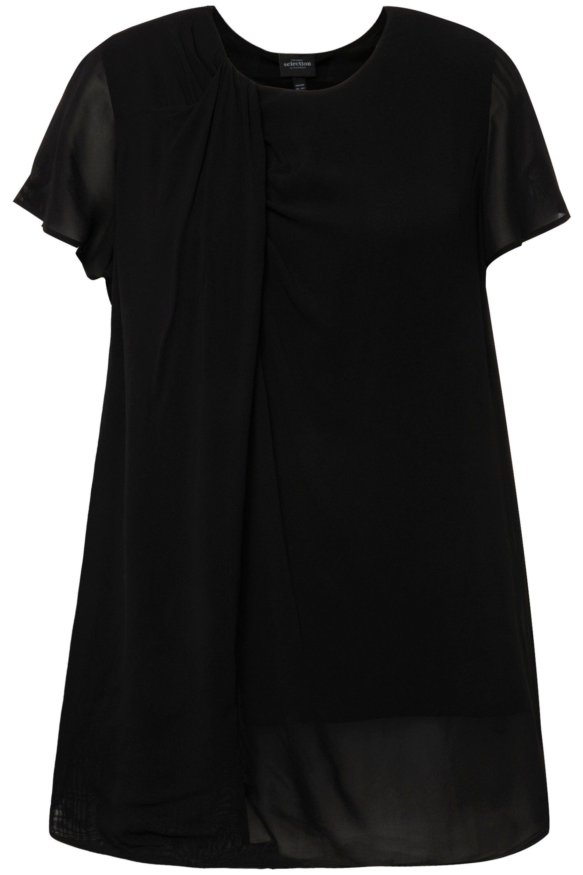 Ulla Popken Spitzenbluse Bluse Drapierung A-Linie günstig online kaufen