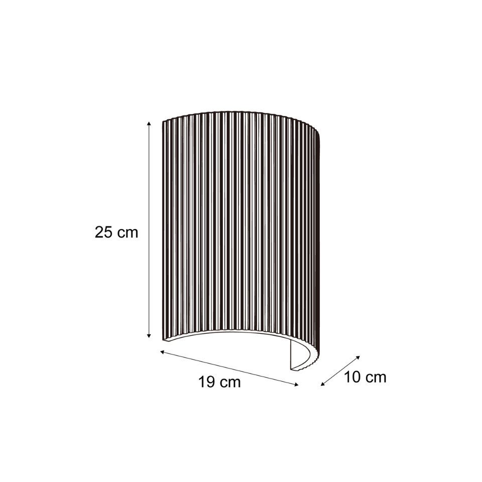 Qazqa Wandleuchte Plaster, ohne Leuchtmittel, Warmweiß, QAZQA Wand­leuchte, e27, Beige, Gips, Japandi