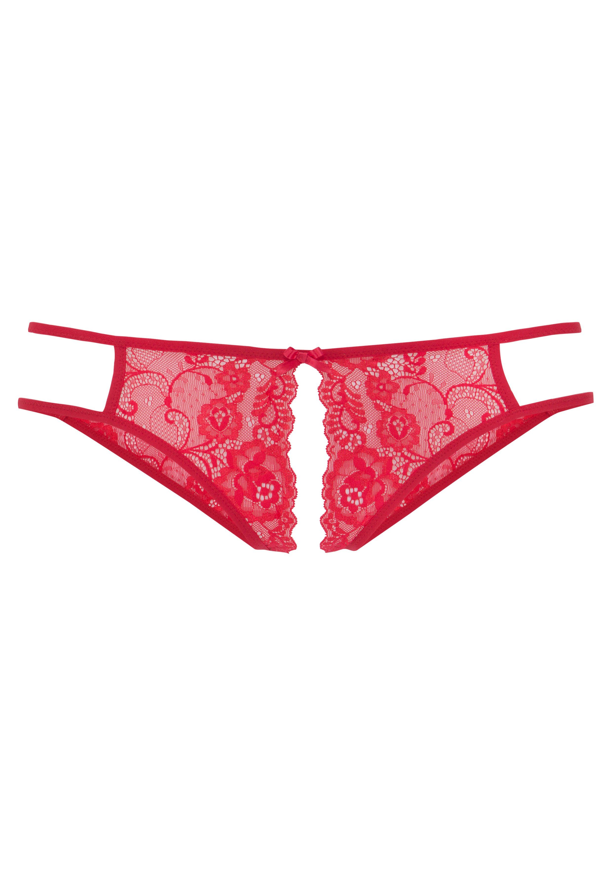 petite fleur gold Slip-Ouvert mit Ouvert-Öffnung aus Spitze sexy Unterwäsche, sexy Dessous, Reizwäsche Damen – Bild 2 von 5