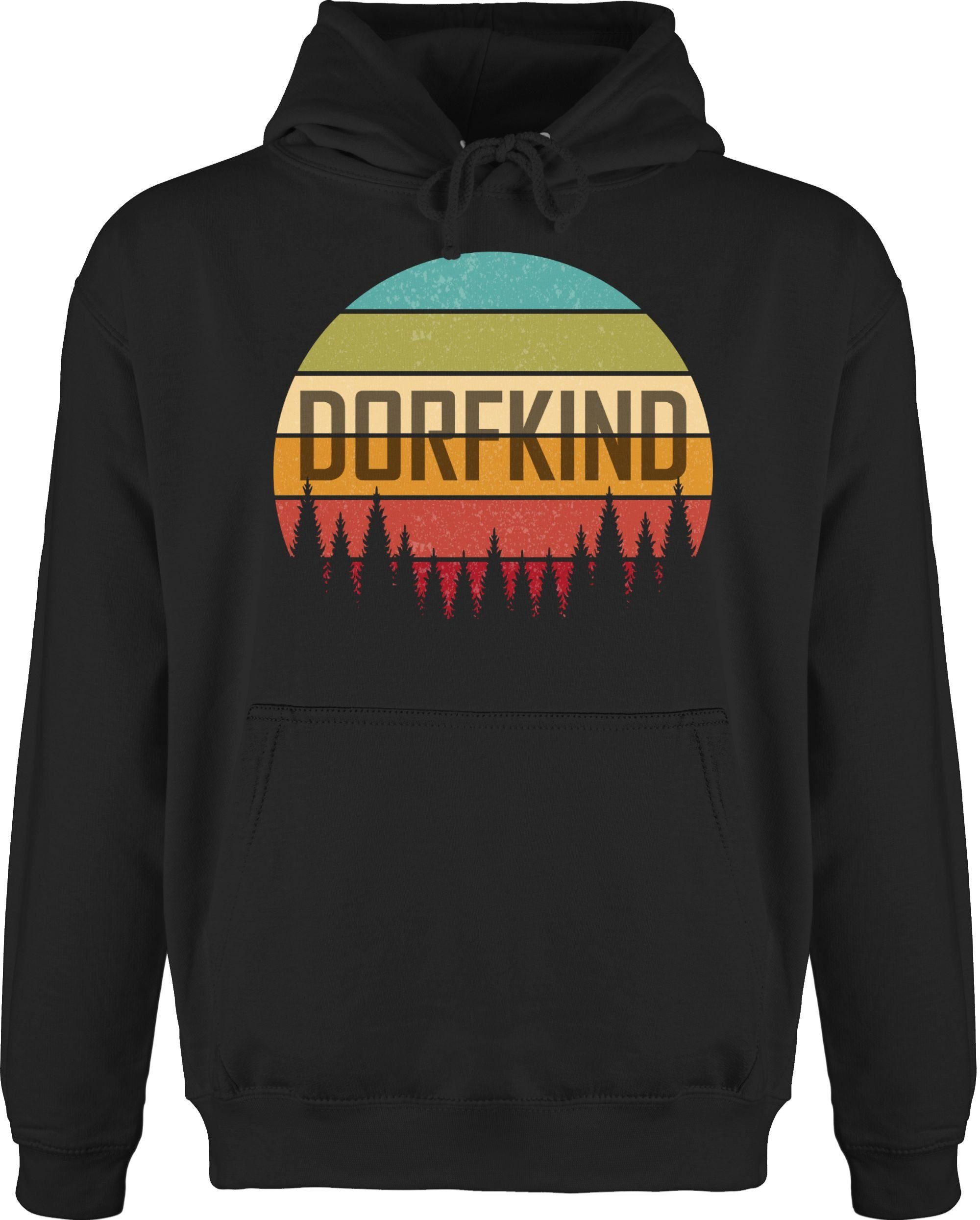 Shirtracer Hoodie »Dorfkind Retro Sprüche Statement mit Spruch