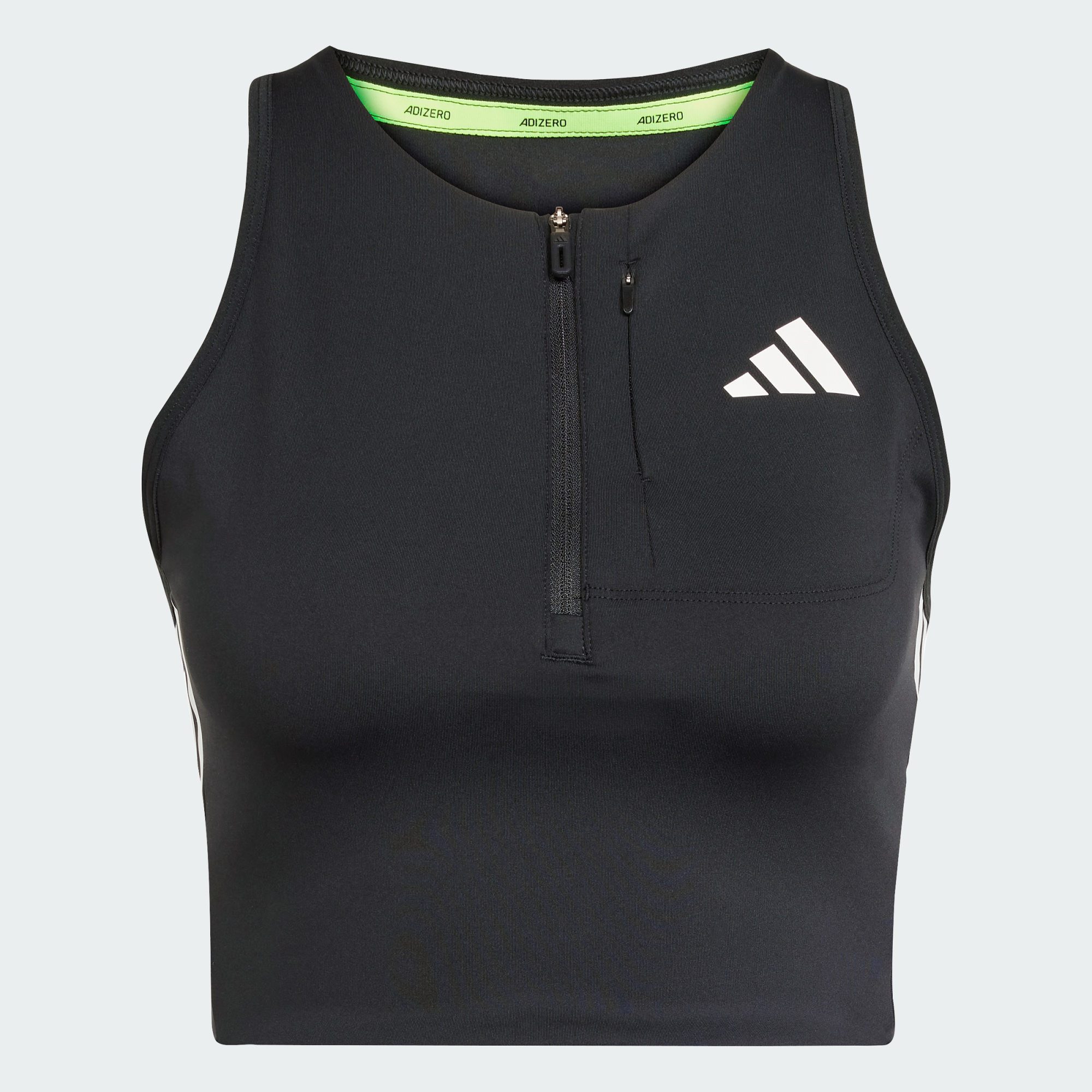 adidas Performance Trainingstop ADIZERO RUNNING CROP-TOP, GELTASCHE (1-tlg)
