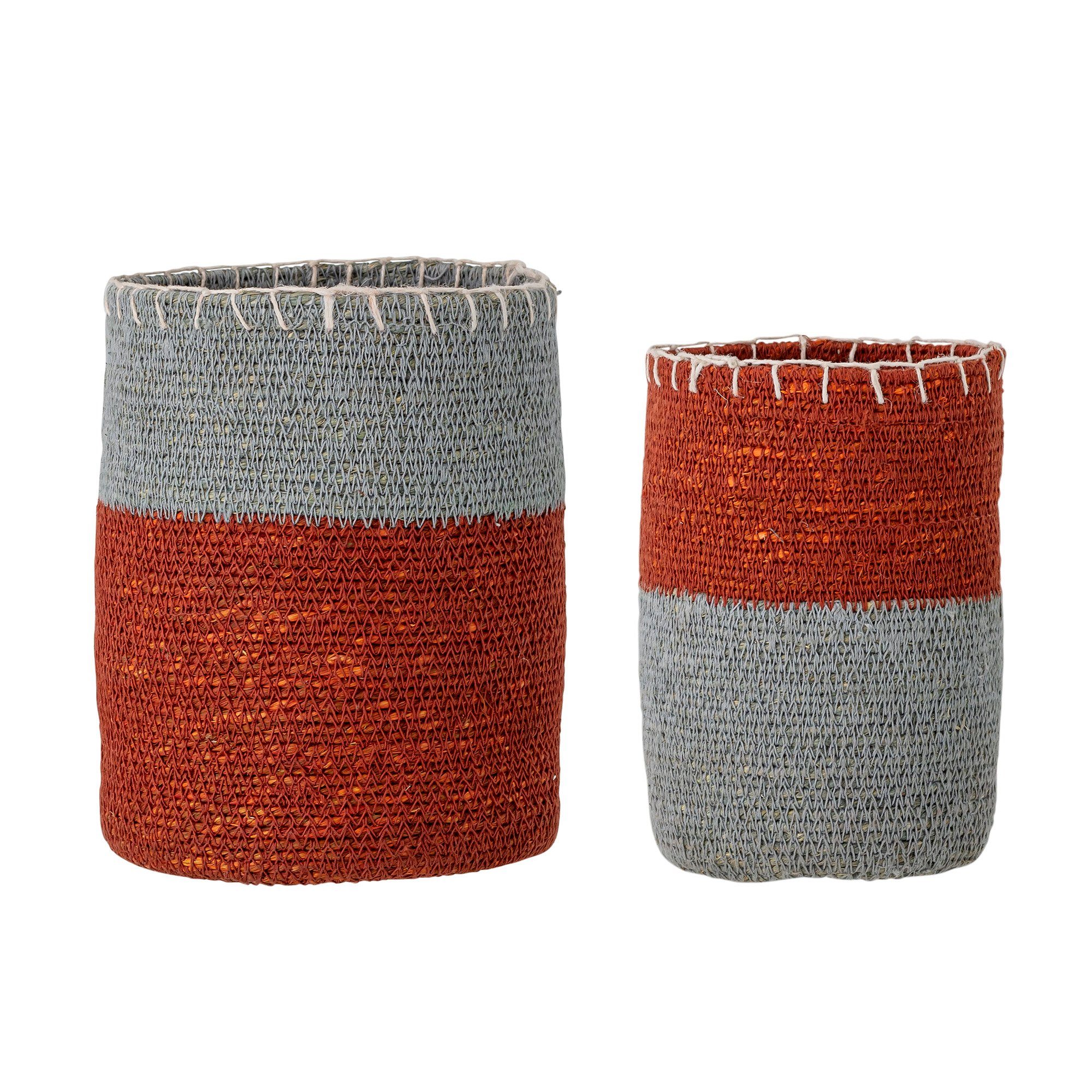 Bloomingville Blumentopf 2 farbig Seegras 2er Set