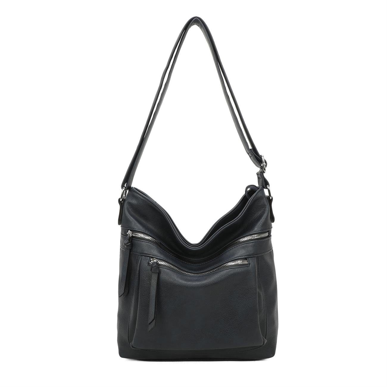 Schultertasche Damen Tasche XL Shopper Crossbody Umhängetasche Cross Over Hobo Bag