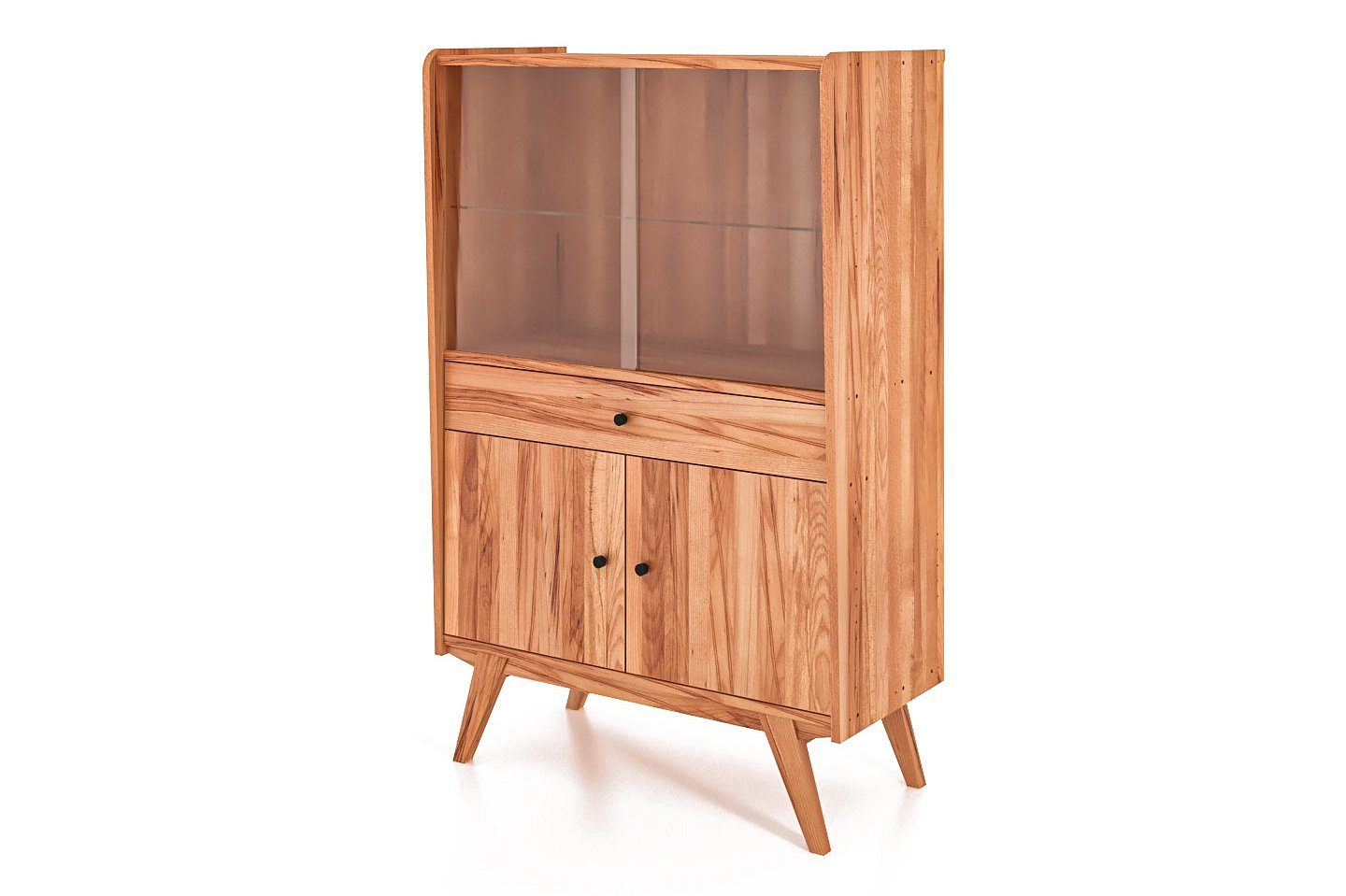 byoak Vitrine RETRO aus Naturgeölt Massivholz