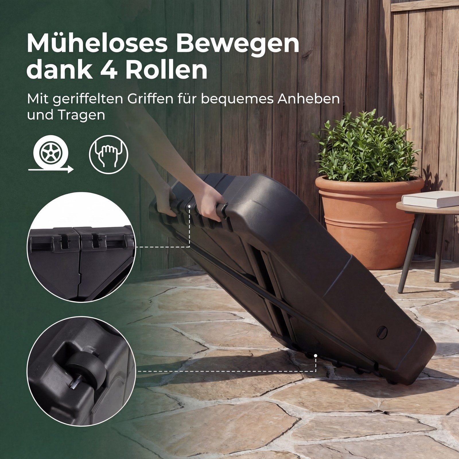 KOMFOTTEU Schirmständer, für große Sonnenschirme, Ampelschirme & Marktschirm