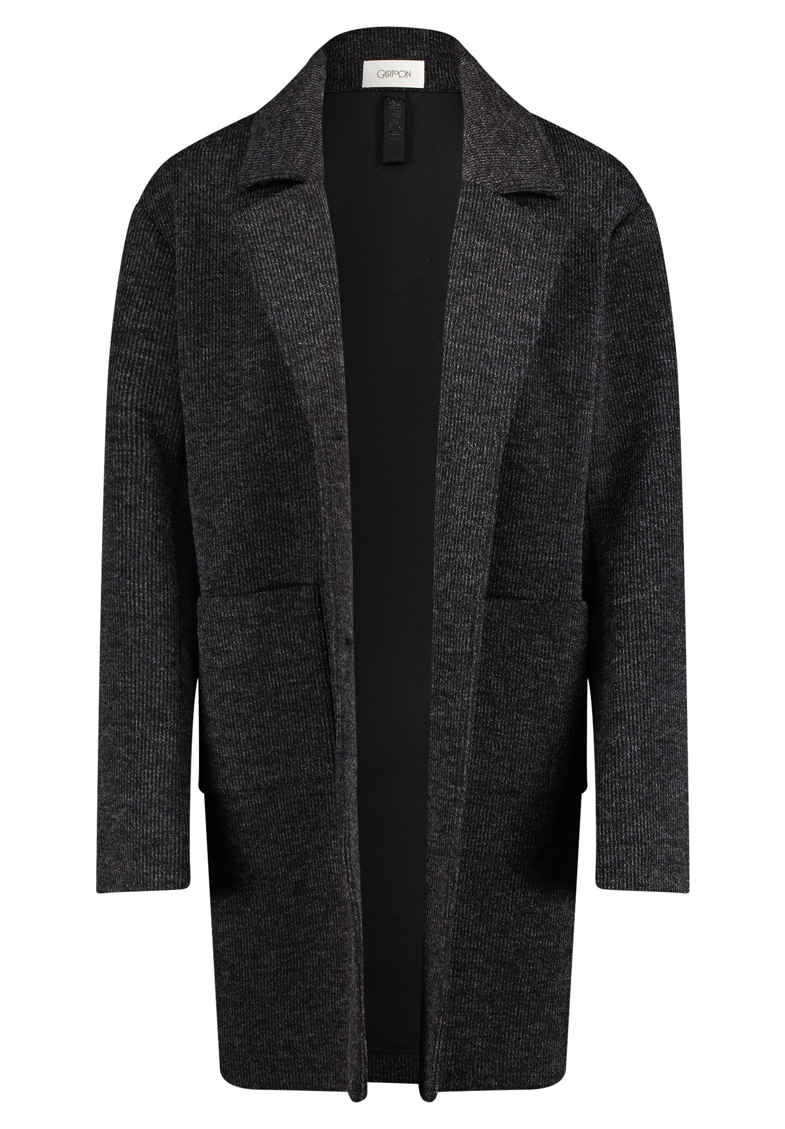 Cartoon Wintermantel Damen Blazermantel mit Reverskragen günstig online kaufen