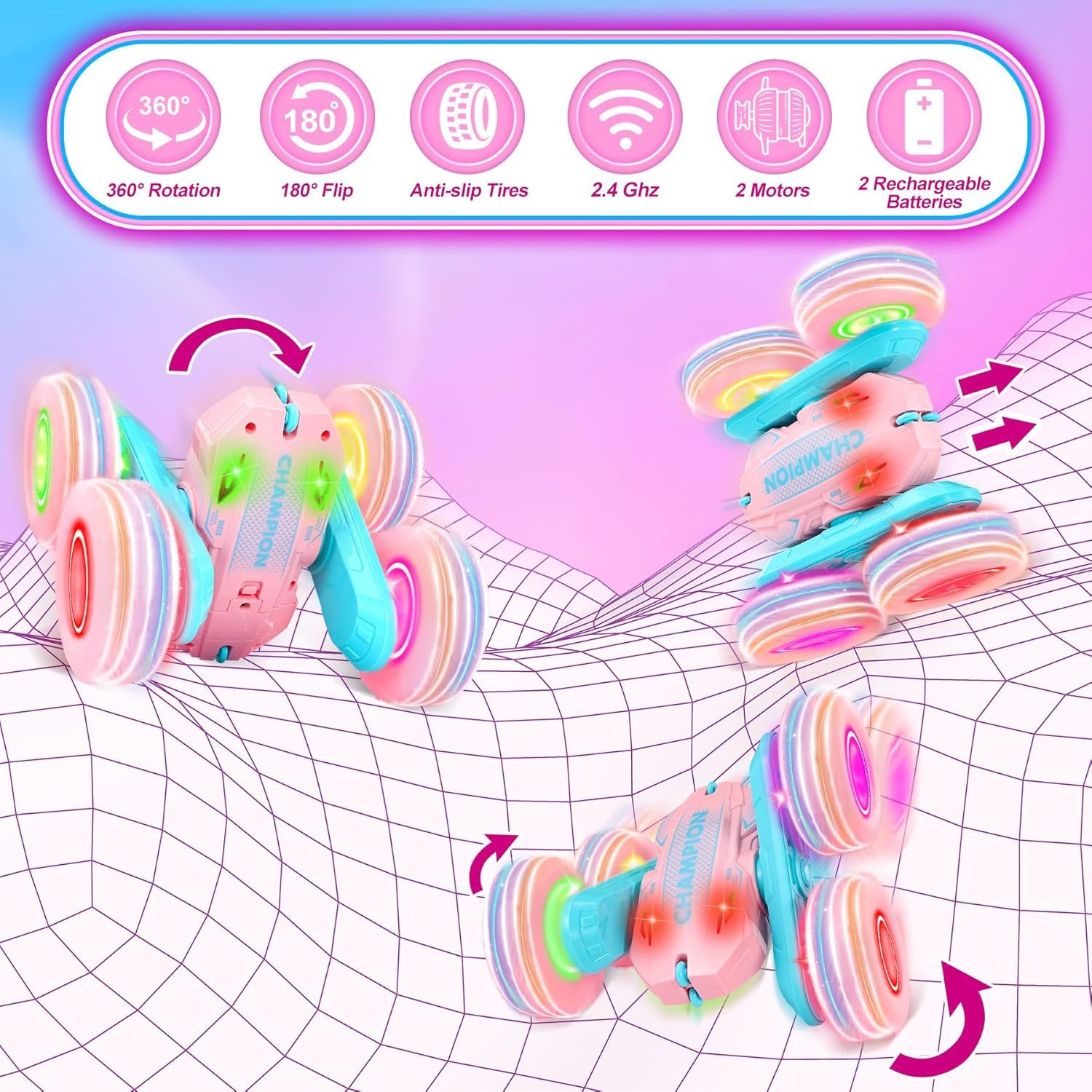 POPOLIC Spielzeug-Auto Ferngesteuertes Auto ab 3 Jahre, RC-Auto mit LED Lic günstig online kaufen