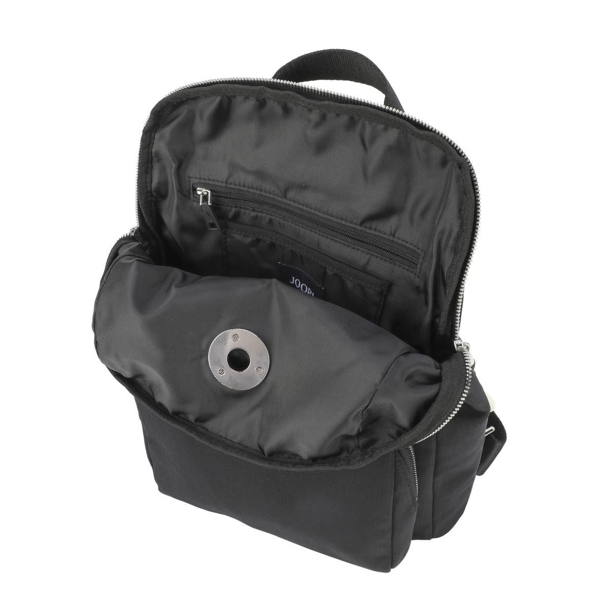 JOOP! Cityrucksack Giocoso Nivia Backpack Mvz Rucksack (ein Stück, 1-tlg., ca. B/H/T 27/32/8 cm), silberfarbene Metalldetails