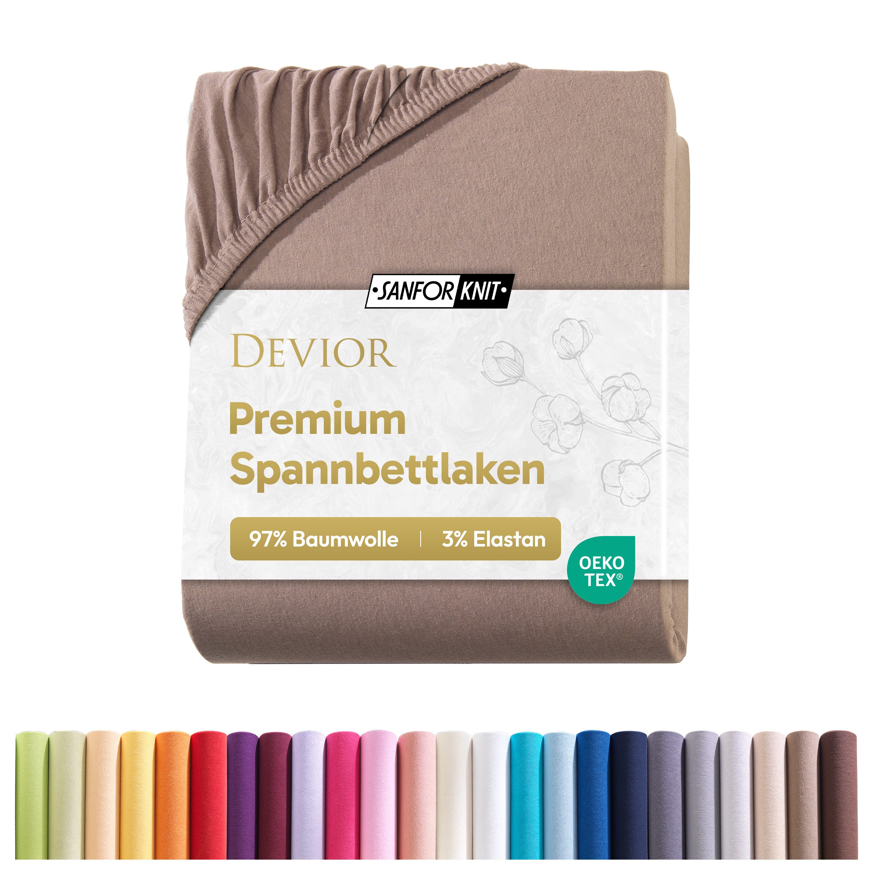 Devior Spannbettlaken Premium Spannbetttuch Bettlaken Betttücher günstig online kaufen