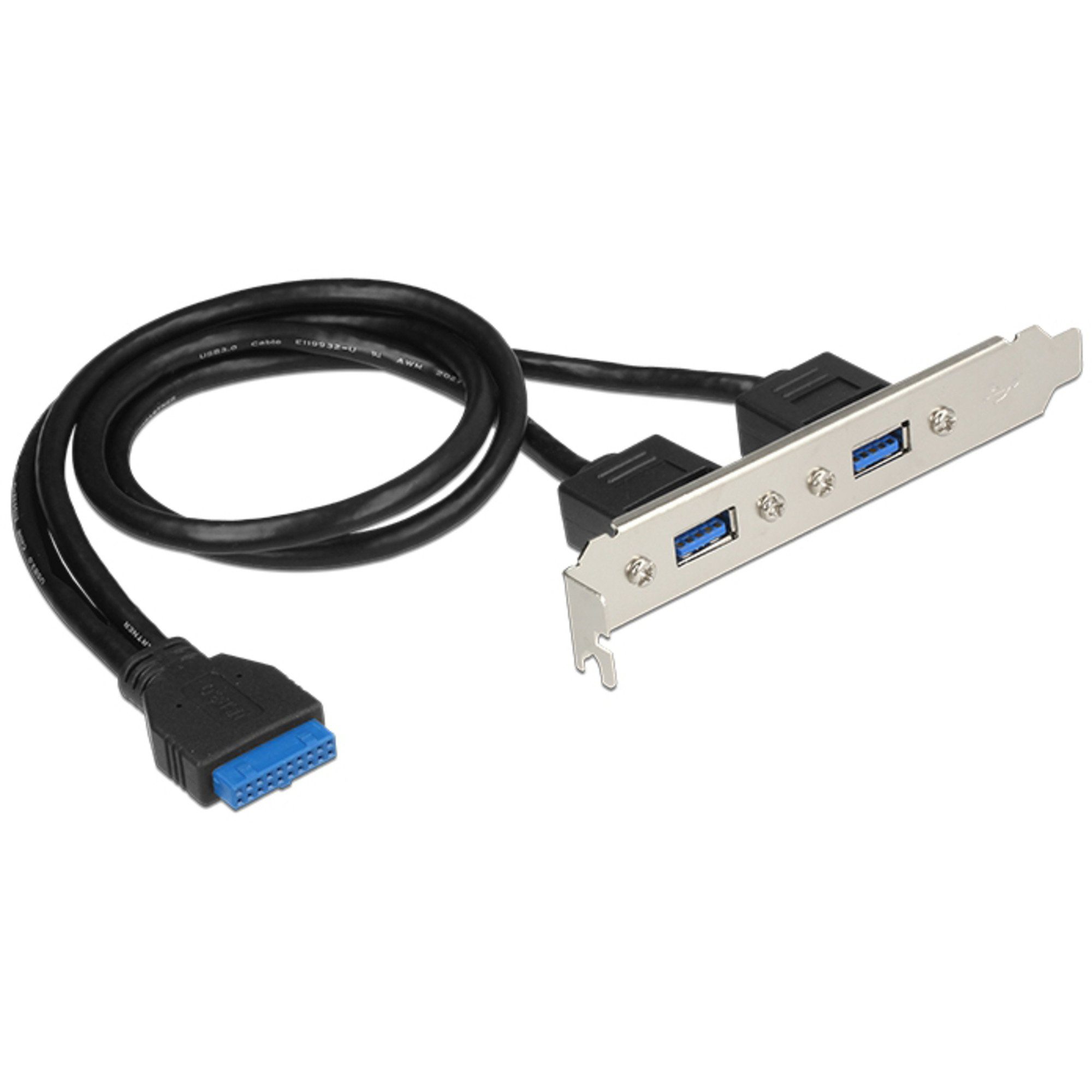 Delock PC-Gehäuse DeLOCK Slotblech 1 x 19 Pin USB 3.0 Pfostenbuchse