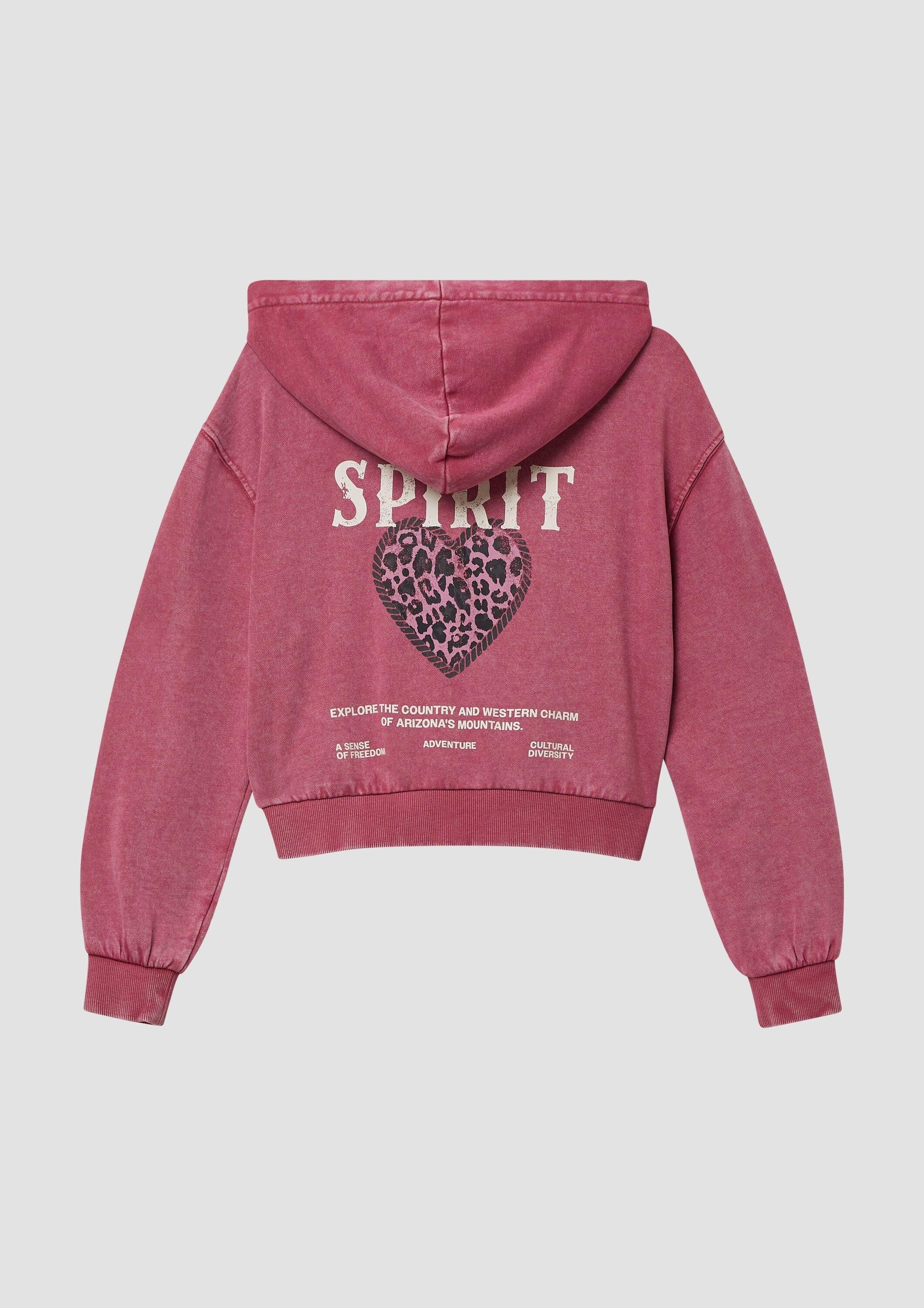 s.Oliver Sweatshirt Sweatshirt Kurzes Oversize-Sweatshirt mit Garment Dye u günstig online kaufen