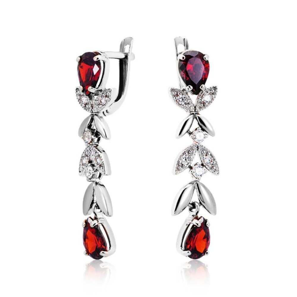 Secretforyou Ohrhänger-Set Ohrringe Hänger 925 Silber Granat Zirkonia Stein günstig online kaufen