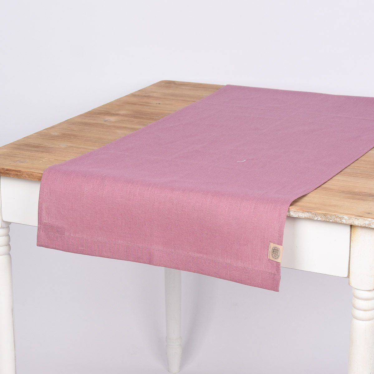 KARDELEN Tischläufer Tischläufer Erik aus 100% Leinen 1-lagig 47x150cm altrosa