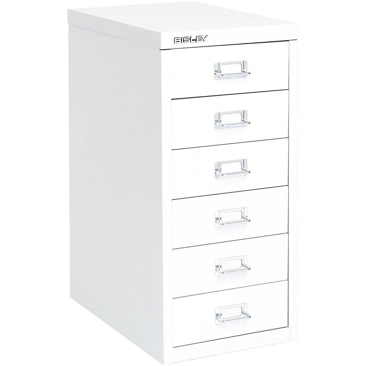 Bisley Beistellschrank MultiDrawer Schrank aus Stahl, 6 Schubladen, ohne Sockel, A4