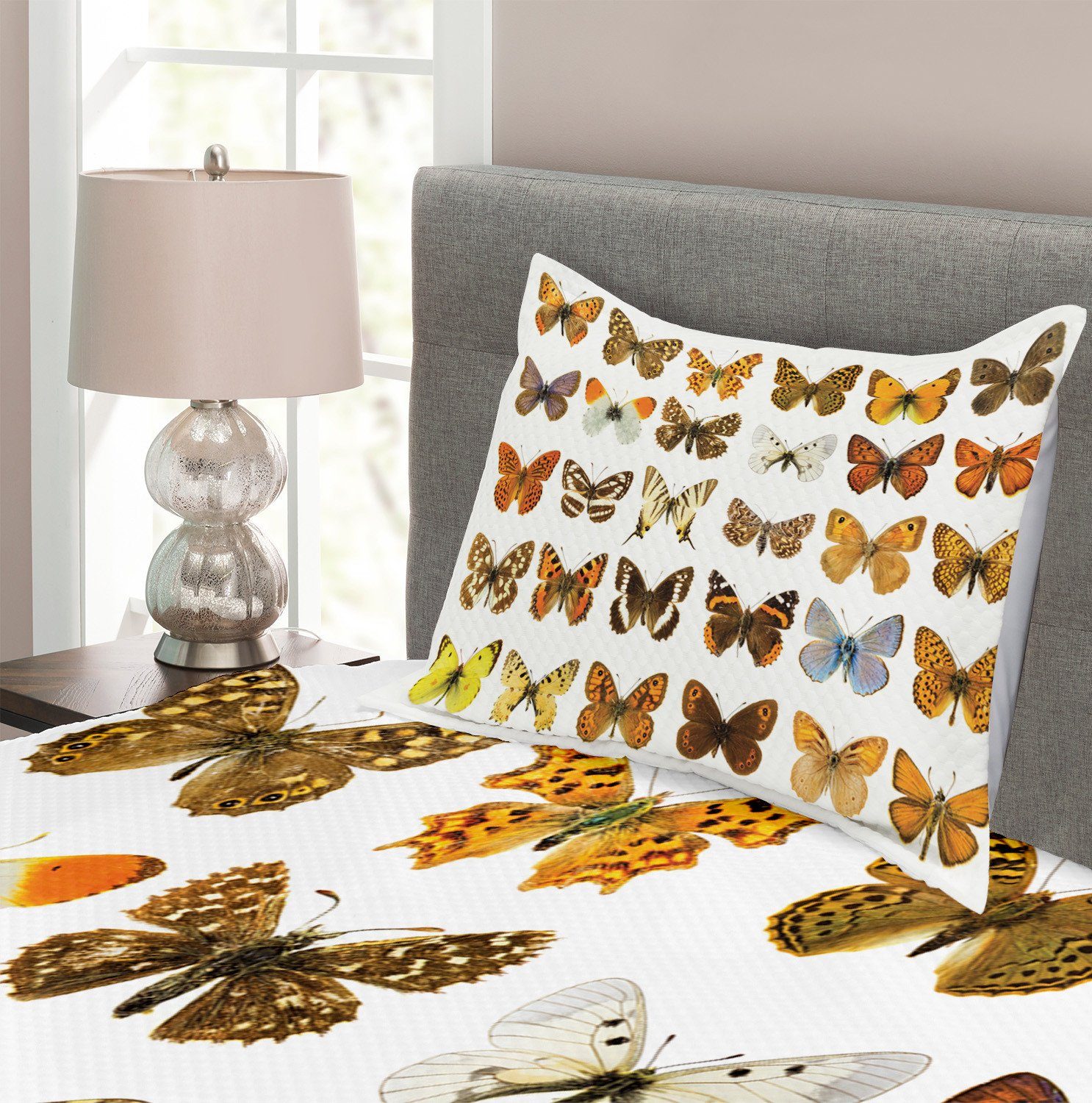 Schmetterlings-Wunder-Flügel mit Abakuhaus, Kissenbezügen Bunt Waschbar, Set Tagesdecke