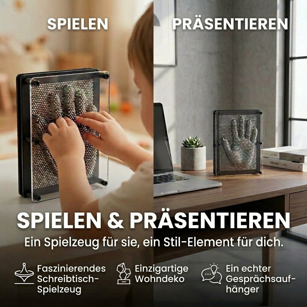 Goods+Gadgets Dekoobjekt GOODS+GADGETS 3D Nagelbild Pinpressions Skulptur Bild - Retro Pinart (Pinpressions Skulptur, Retro Spielzeug), 20 x 15 cm – Bild 5 von 5