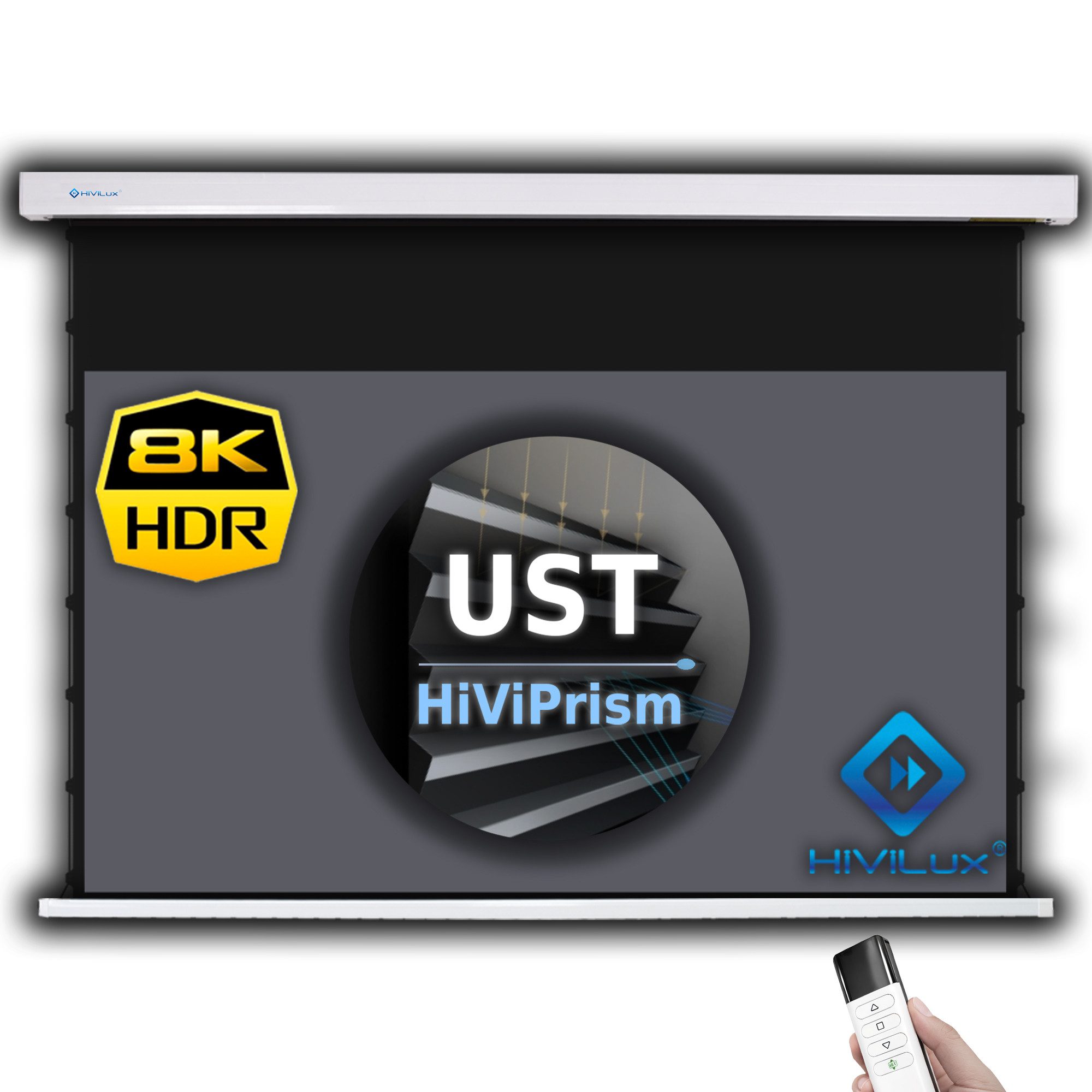 HiViLux HiViLux 16:9 UST CLR Tension Motorleinwand für Laser TV Motorleinwand (UST CLR)