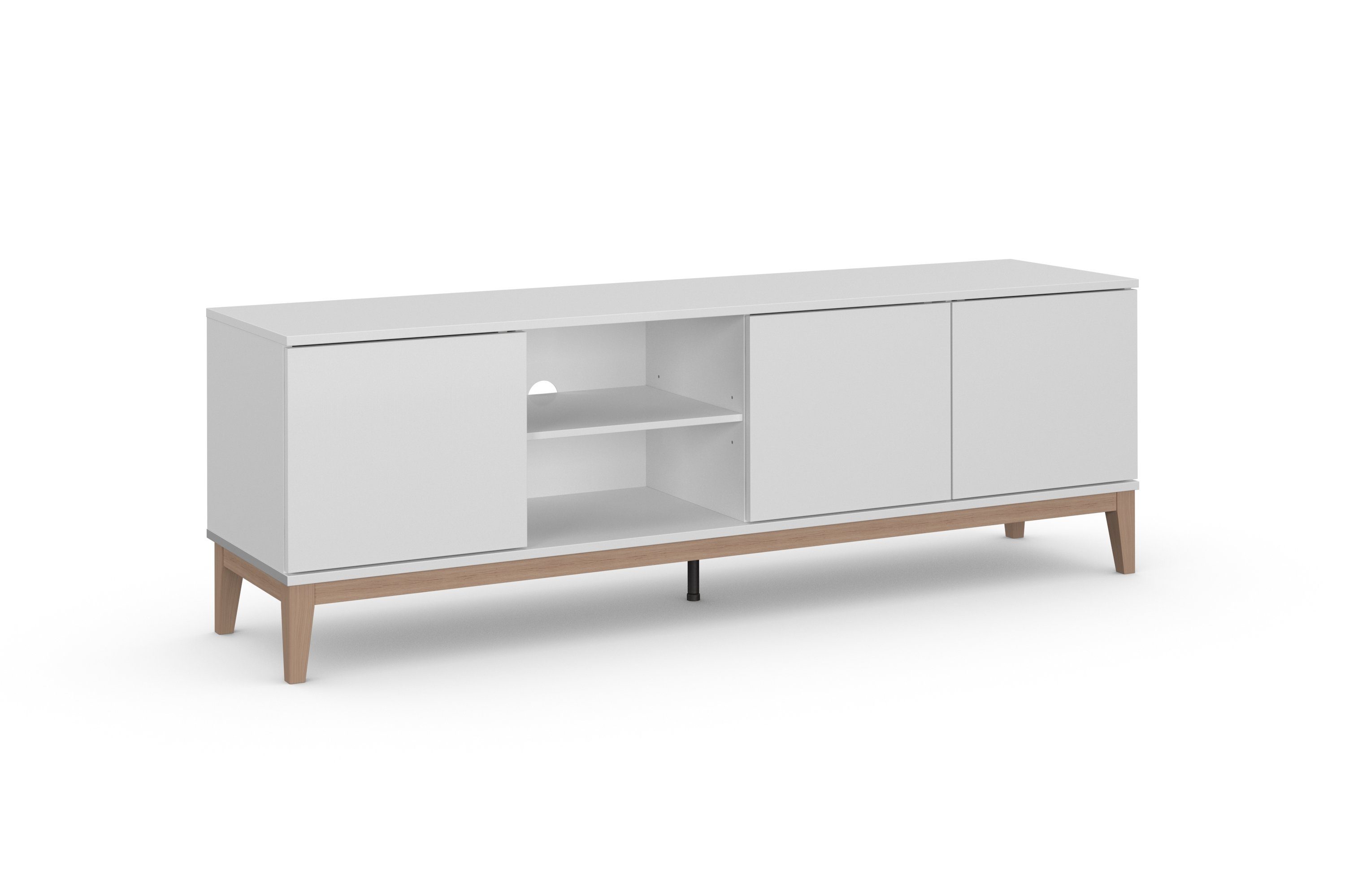 OTTO home Lowboard Maryd (1 St), Kommode, Untergestell in Holzoptik, Breite 160 cm