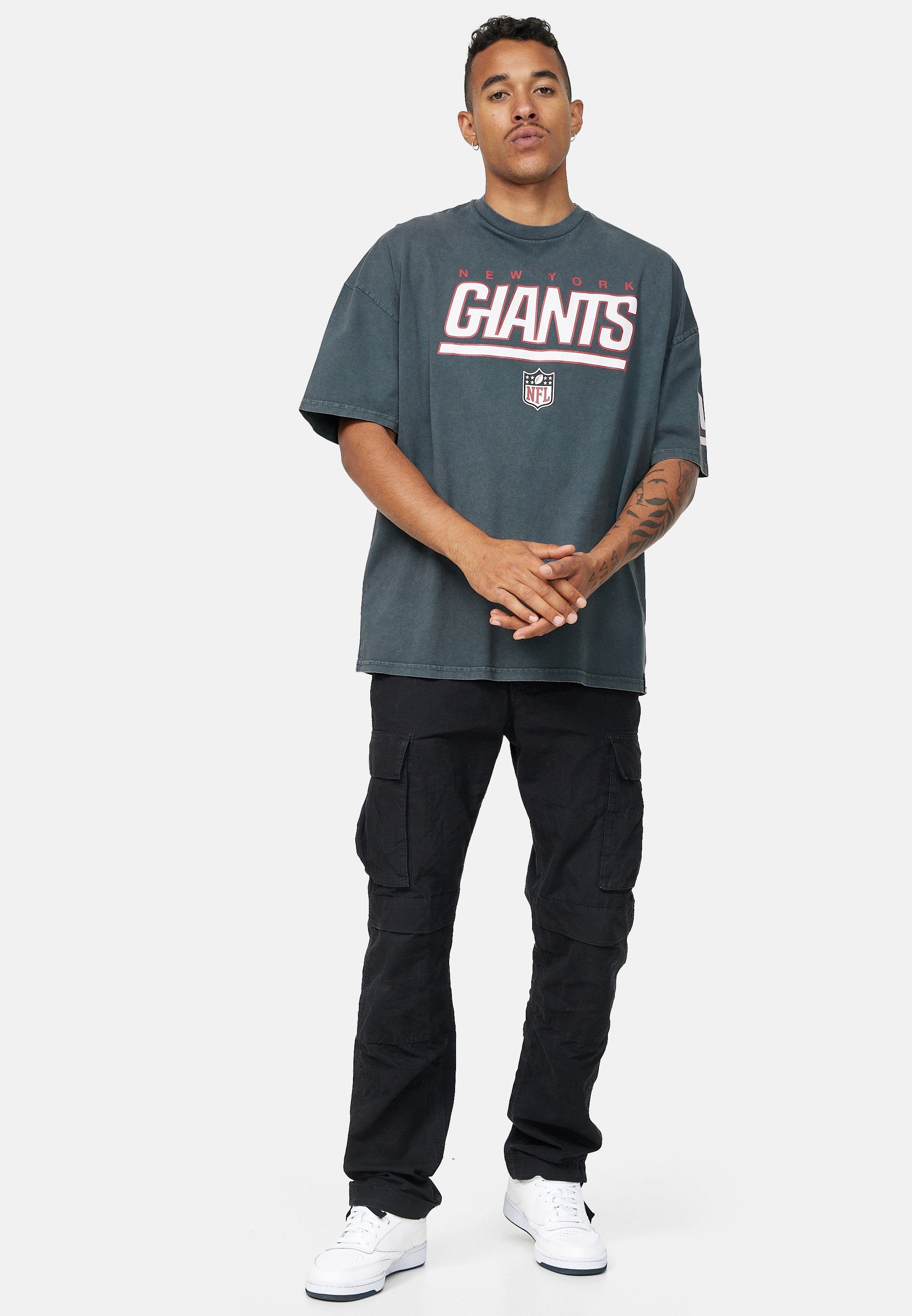 Bio-Baumwolle Giants York Recovered NFL GOTS zertifizierte New T-Shirt Oversized Washed