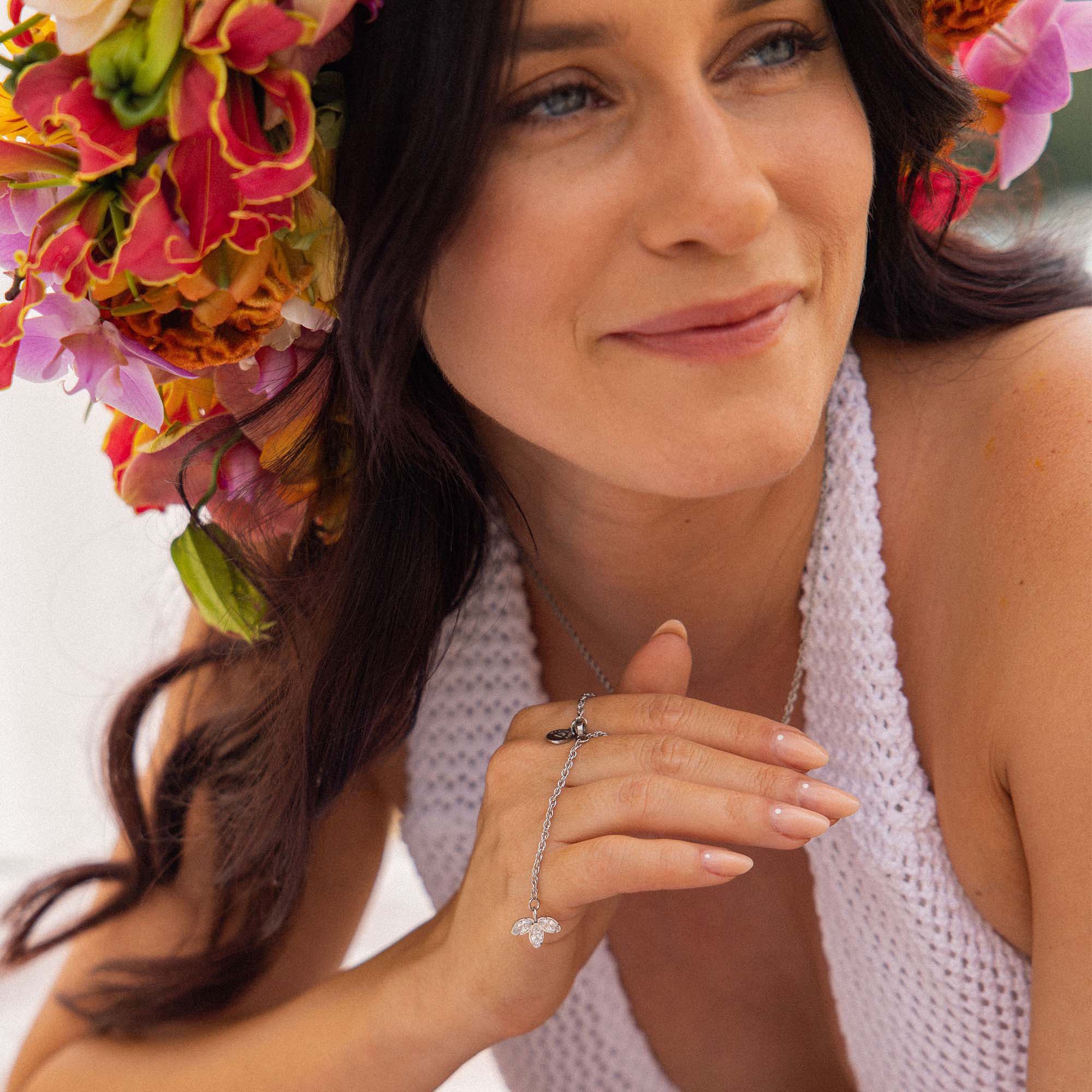 Purelei Schmuckset Schmuck Edelstahl Kette und Fußkette Mahina Club Lotus ( günstig online kaufen