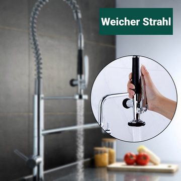 BVSOIVIA Küchenarmatur (1-St) Wasserhahn Küche Brausekopf Waschbecken Hochdruck