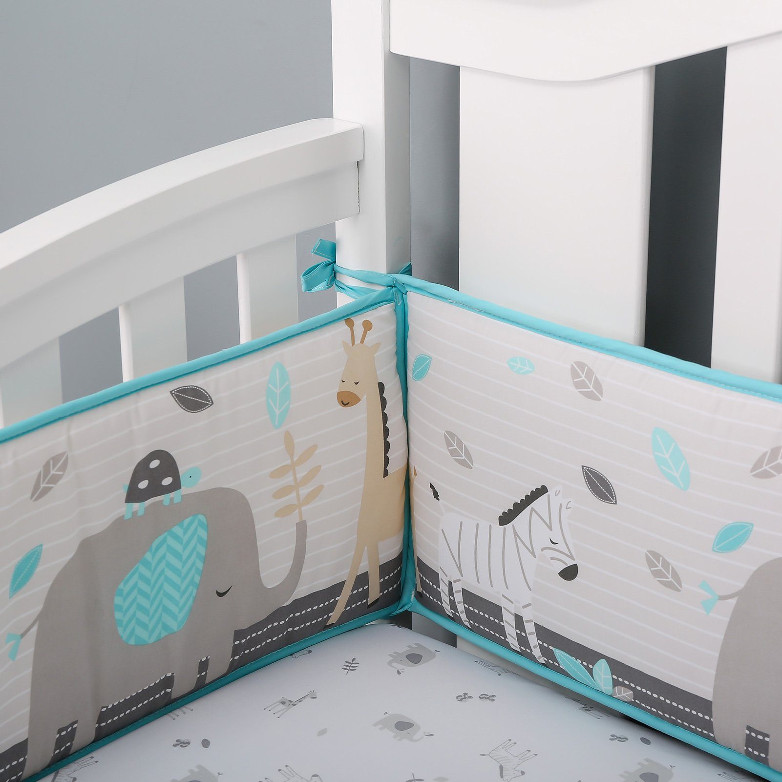Kinderbetten Rutaqian Babybett Crib Pad für Stoßstangen Soft Kantenschutz