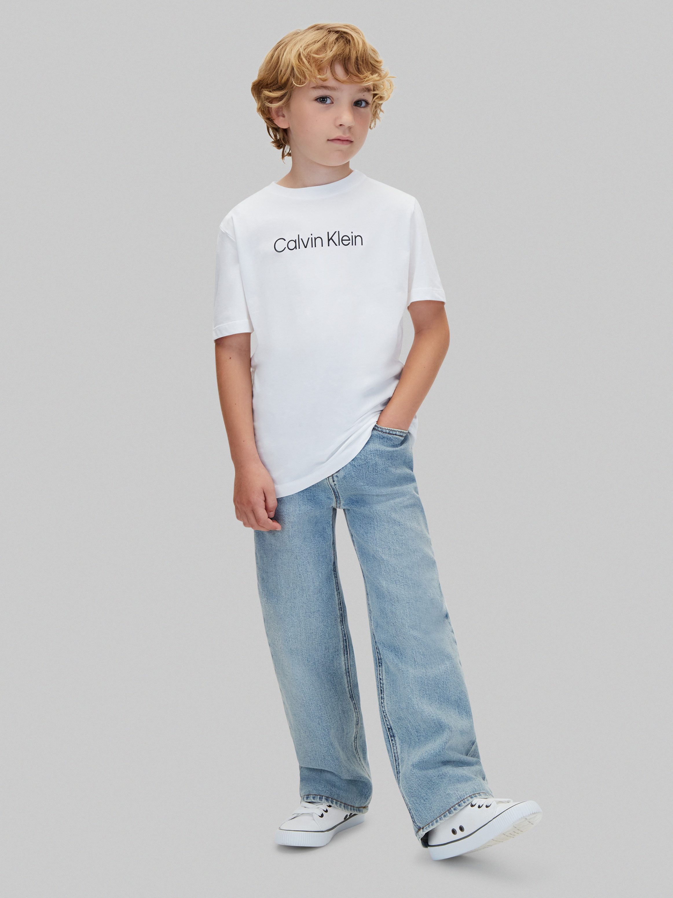 Calvin Klein Jeans T-Shirt INSTITUTIONAL 2-PACK T-SHIRT (2-tlg) Regular fit mit Rundhalsausschnitt – Bild 3 von 5