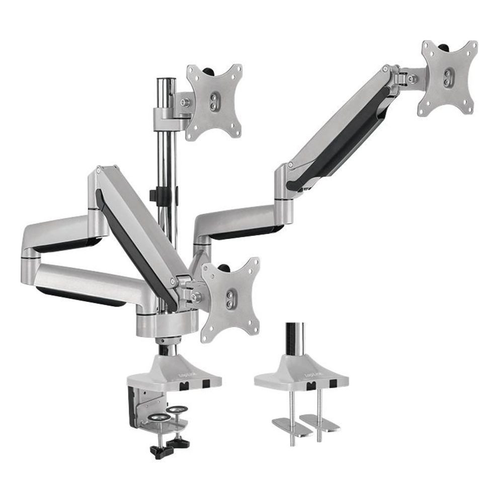 LogiLink Monitor-Halterung BP0052, (3-fach Monitorhalterung 13-32" Aluminium 2x Gasdruckfeder)