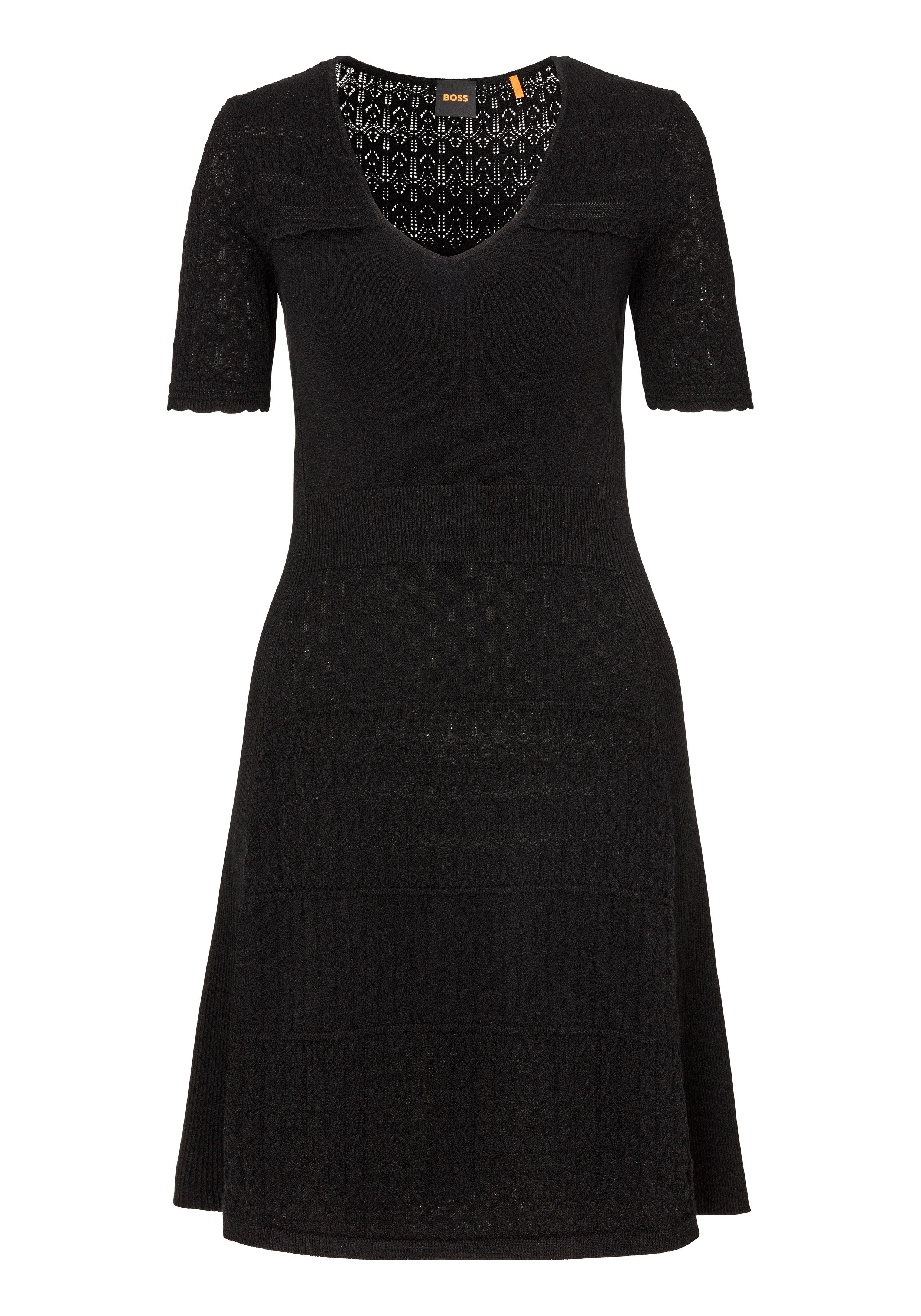 BOSS ORANGE Strickkleid Fuart Premium Damenmode mit BOSS Logo-Charm günstig online kaufen