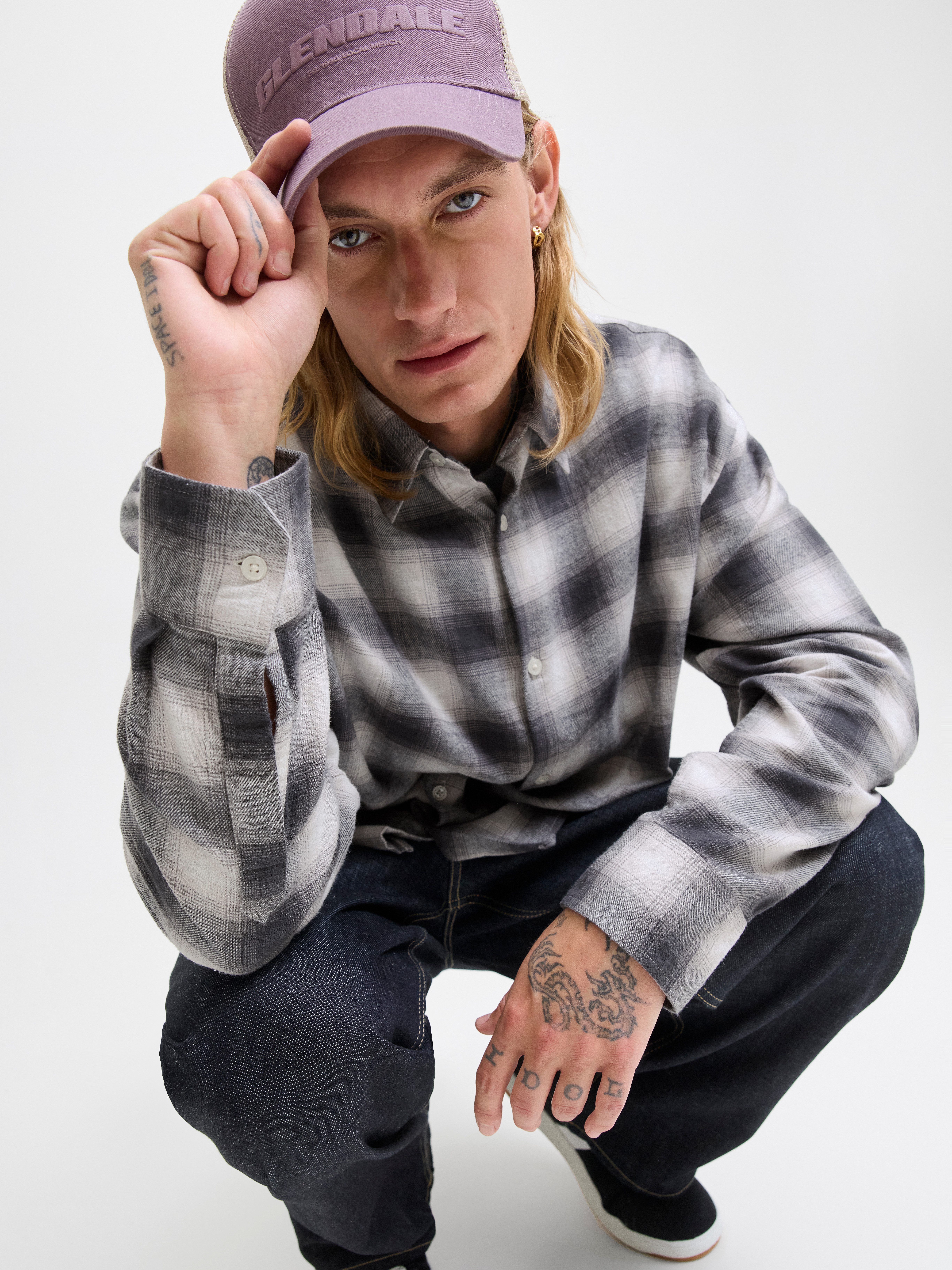 Jack & Jones Langarmhemd JCOCOVER CHECKED FLANNEL SHIRT LS