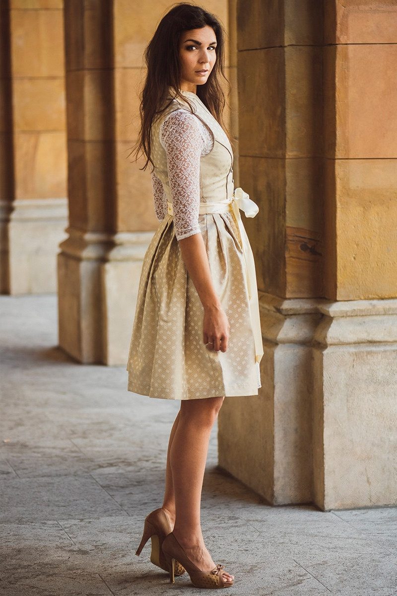 Dirndl Damen 70 Cm MarJo Dirndl Midi Dirndl 2tlg. - VERONIKA