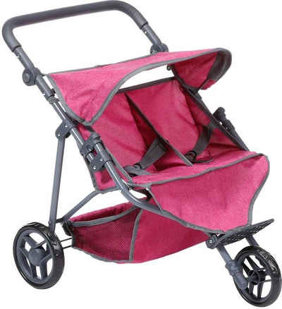 Knorrtoys® Puppen-Zwillingsbuggy Duo - Berry