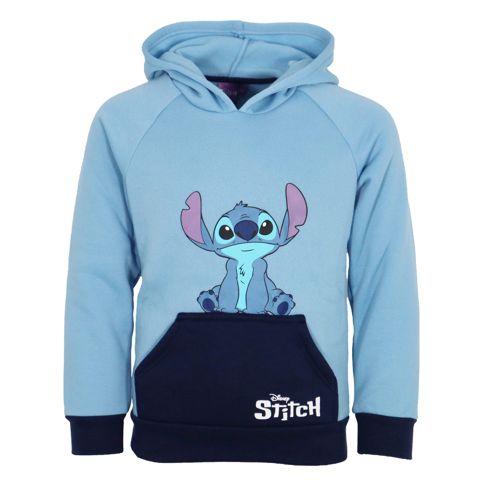 Disney Kapuzenpullover Disney Lilo und Stitch Kinder Jungen Hoodie Pulli Gr. 92 bis 128