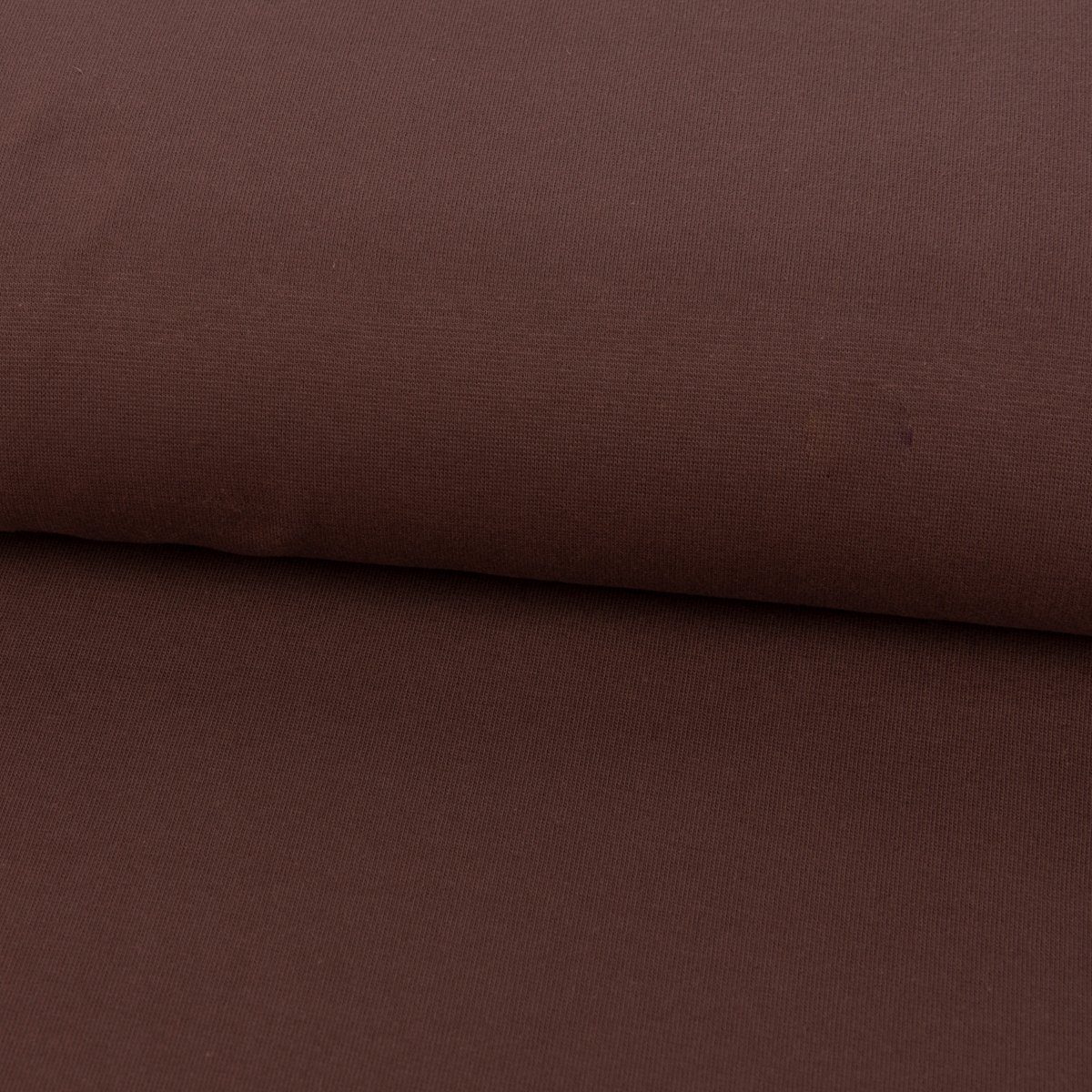 SCHÖNER LEBEN. Stoff Bündchenstoff Meterware Schlauchware fein Braun 35cm, pflegeleicht