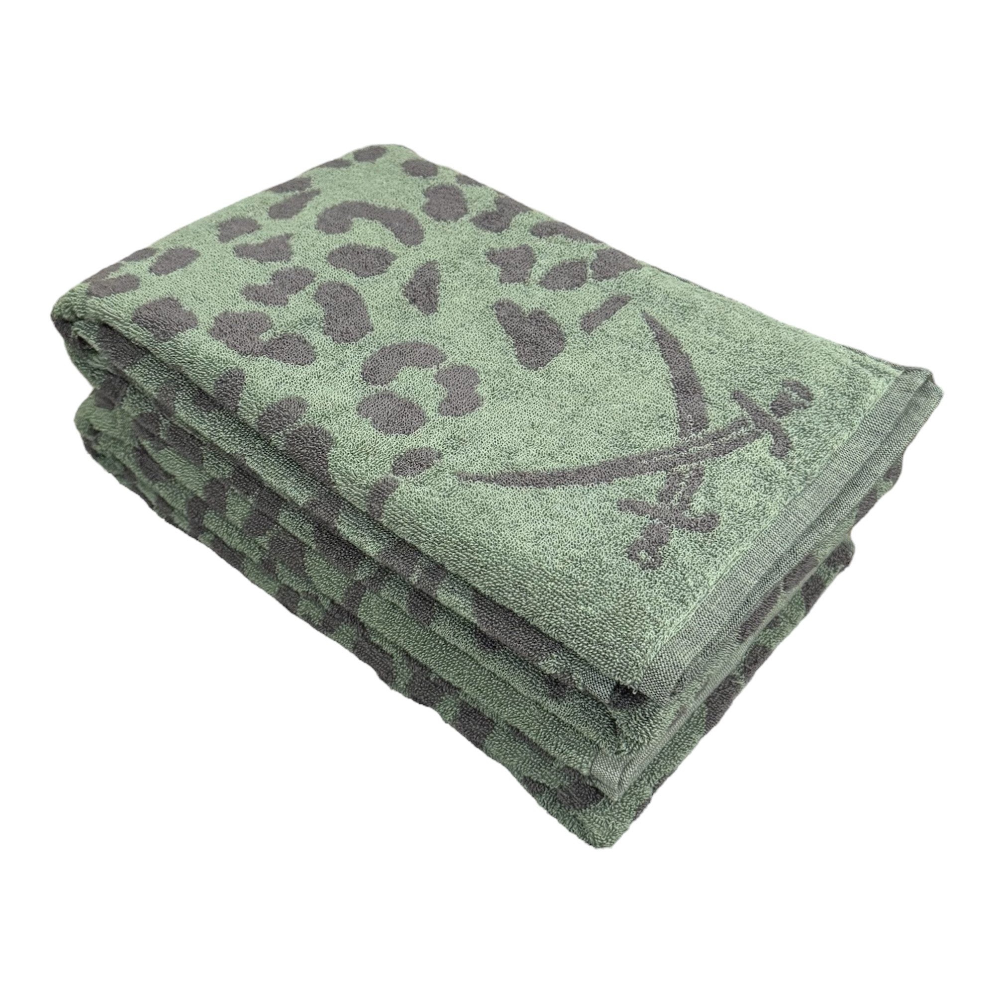 Sansibar Sylt Duschtücher 2 teiliges Duschtuch Set LEO mit modernem Design, 90x160 cm, (Spar-Set, 2-St), 100% Baumwolle, langlebig, saugstark, leicht gezwirnt