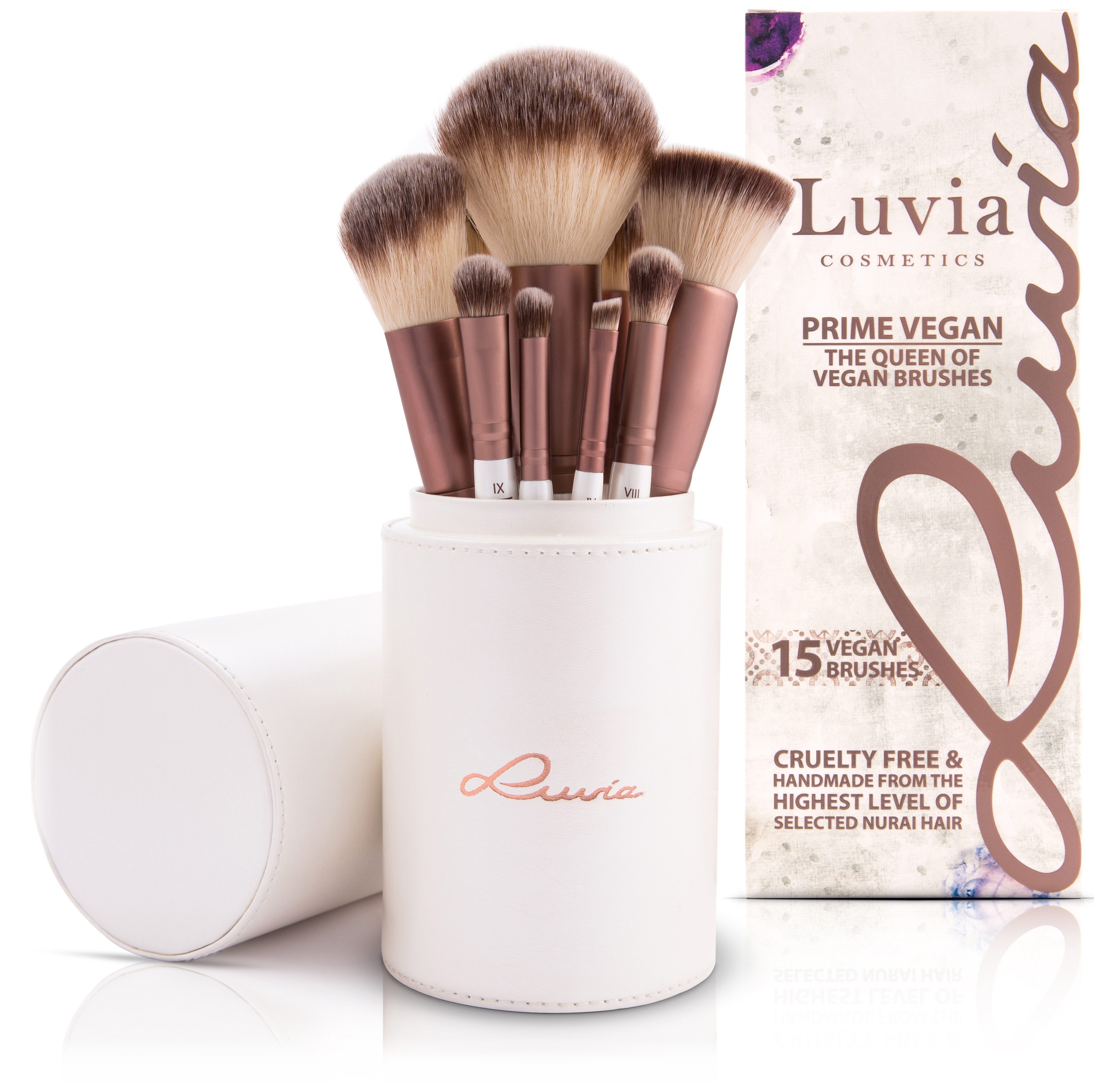 Luvia Cosmetics Prime Vegan cosmetic brush set, 15 pieces, vegan