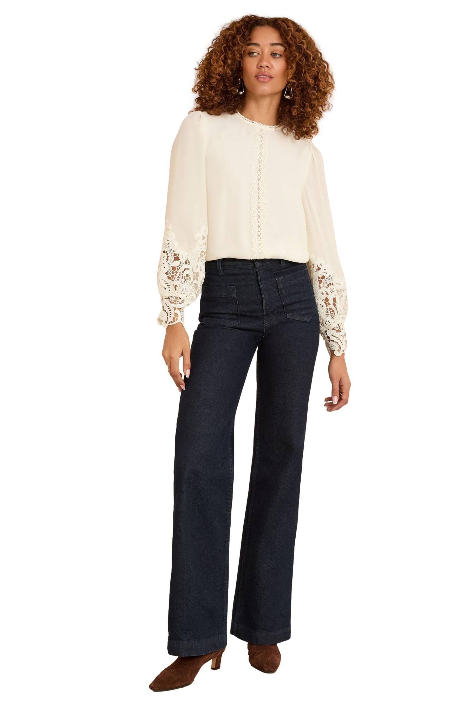 Love & Roses Langarmbluse Love & Roses Langärmelige Spitzen-Bluse, Regular günstig online kaufen