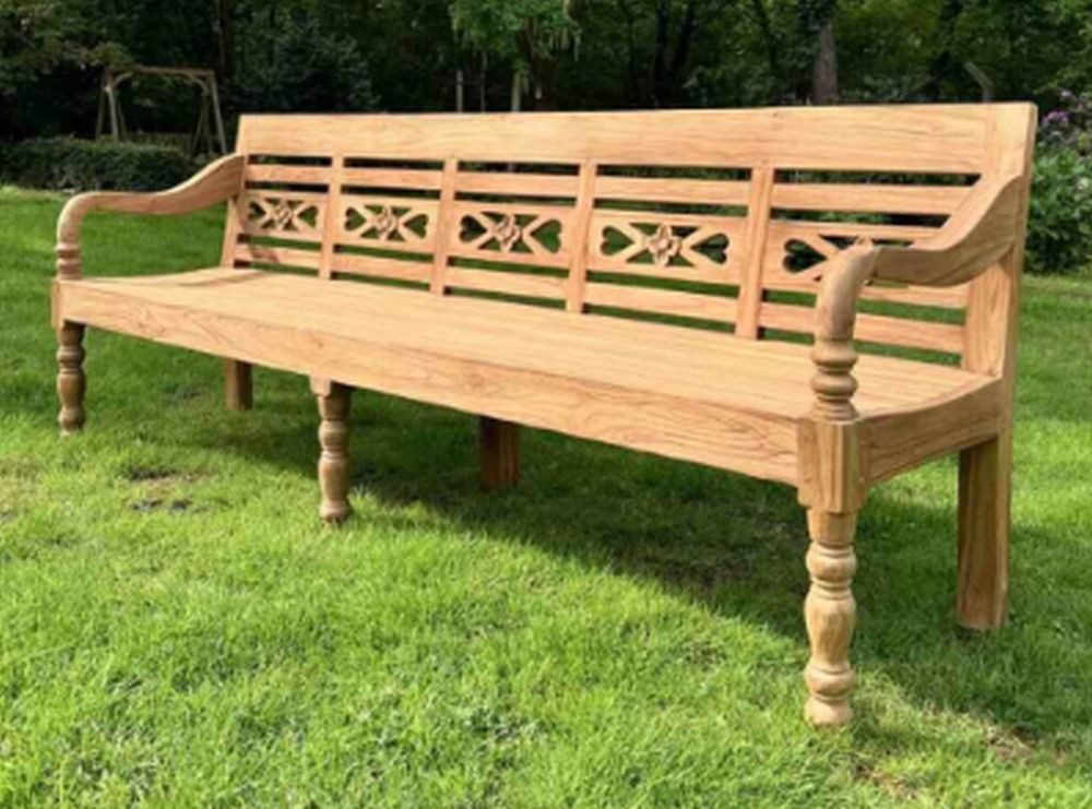 Gartenbank 6 Sitzer Gartenbank Kasar 240 cm Sitzbank Bank Gartenmöbel Garten Teak