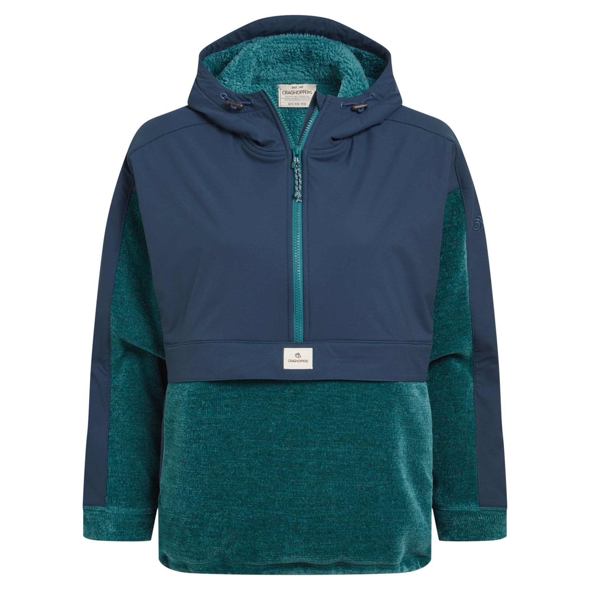 Craghoppers Trekkingjacke Craghoppers Hanna Hooded Overhead Damenjacke – Fleece Hybrid, navy