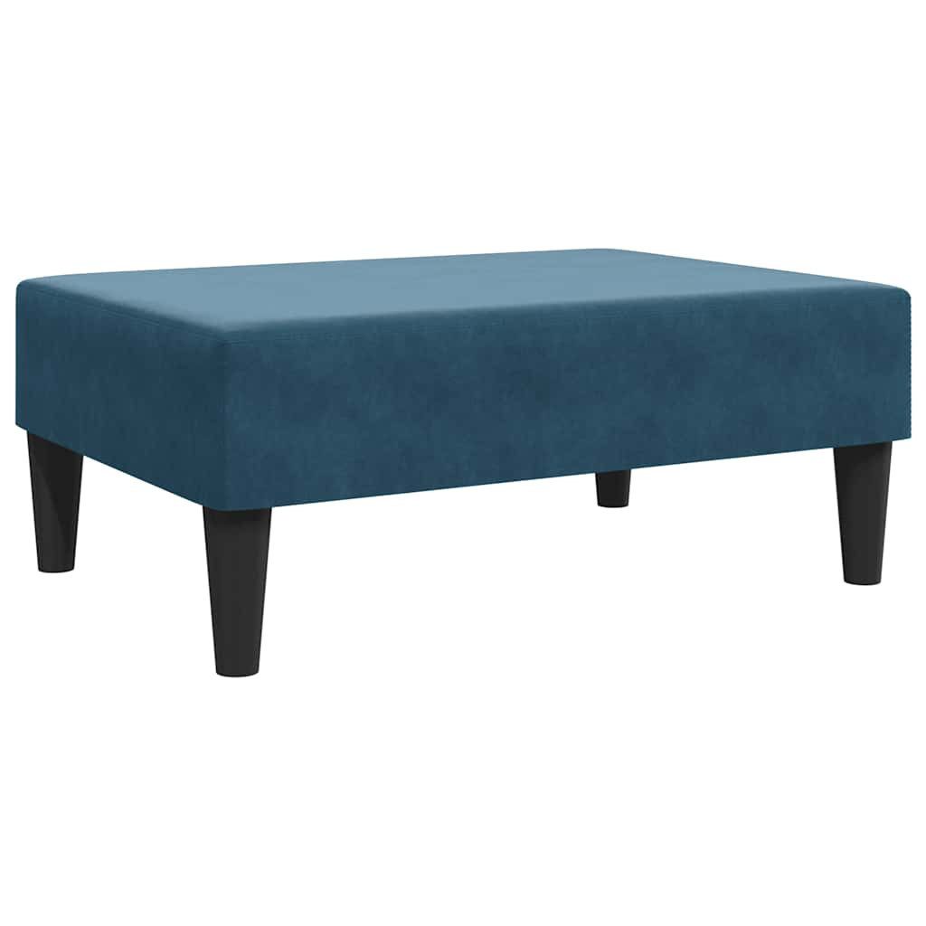vidaXL Polsterhocker Fußhocker Blau 77x55x31 cm Samt (1 St)
