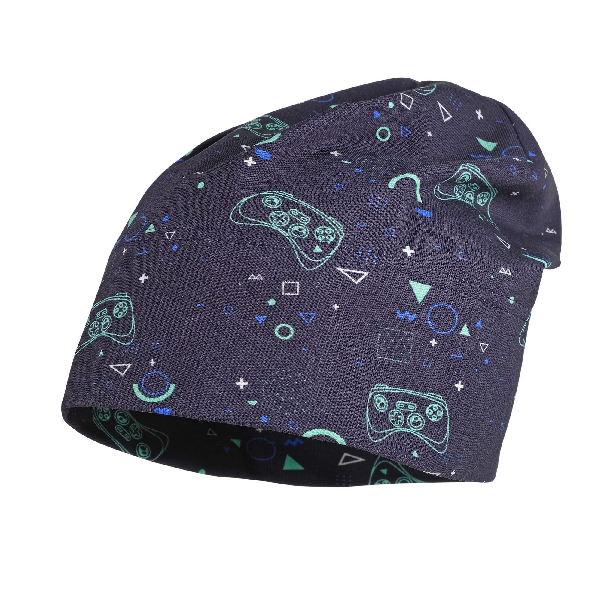MAXIMO Jerseymütze KIDS-Beanie, Jersey bedruckt UV 50 (1-St) Baumwolljersey