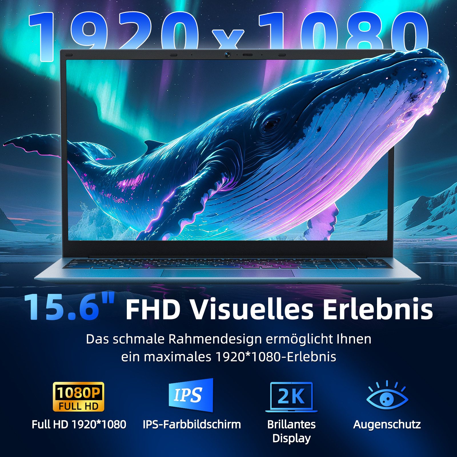 Jumper 15.6 Zoll FHD IPS Laptop Intel Core i3 16 GB RAM, 1TB SSD Notebook Notebook (Intel@ CoreTMi3-10100Y, Intel® UHD Graphics, 16 GB, 1024 GB SSD)