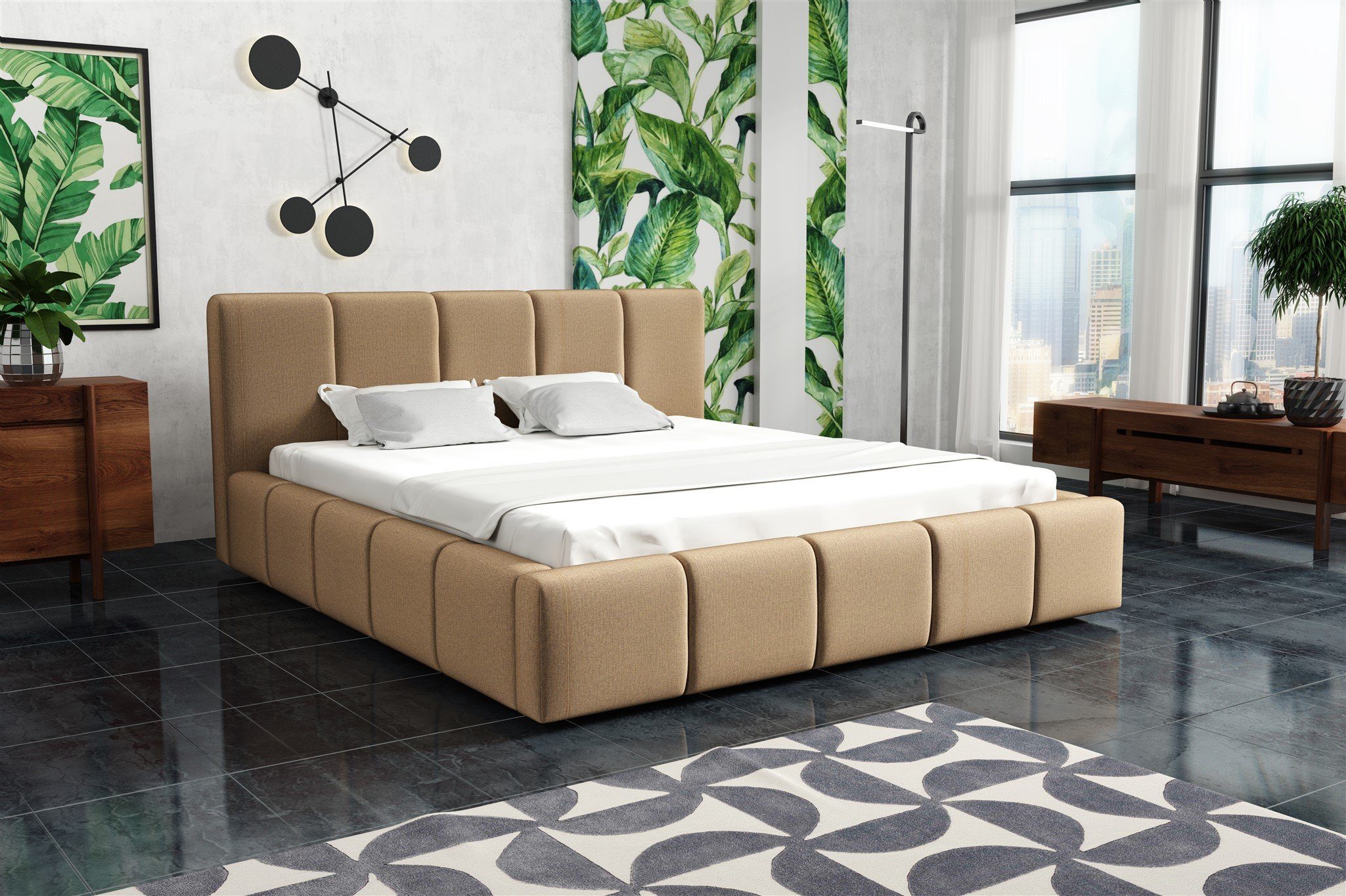 Fun Möbel Polsterbett Schlafzimmerbett GENUA in günstig online kaufen