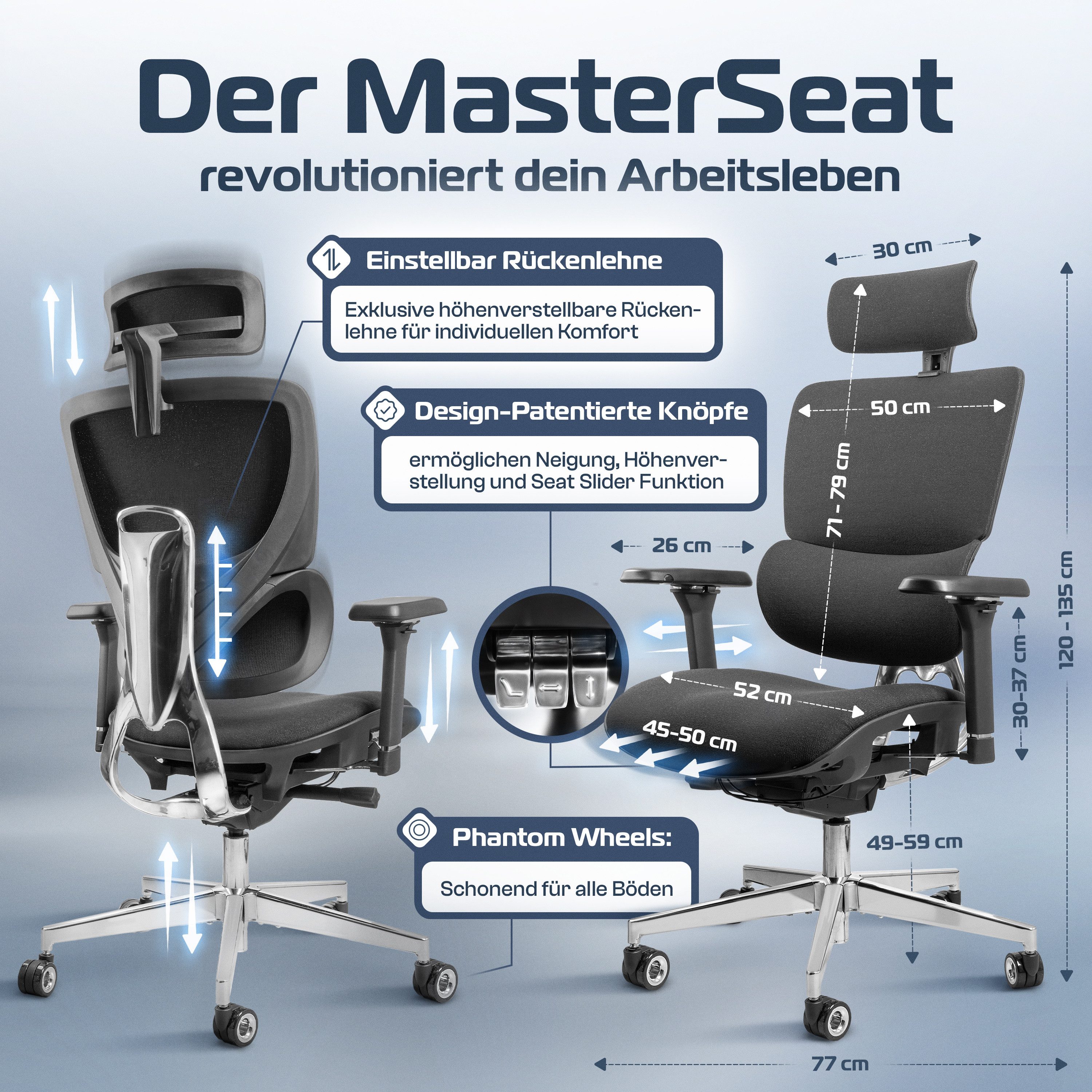 CLOUVOU Bürostuhl MasterSeat Gaming Stuhl, ergonomischer günstig online kaufen