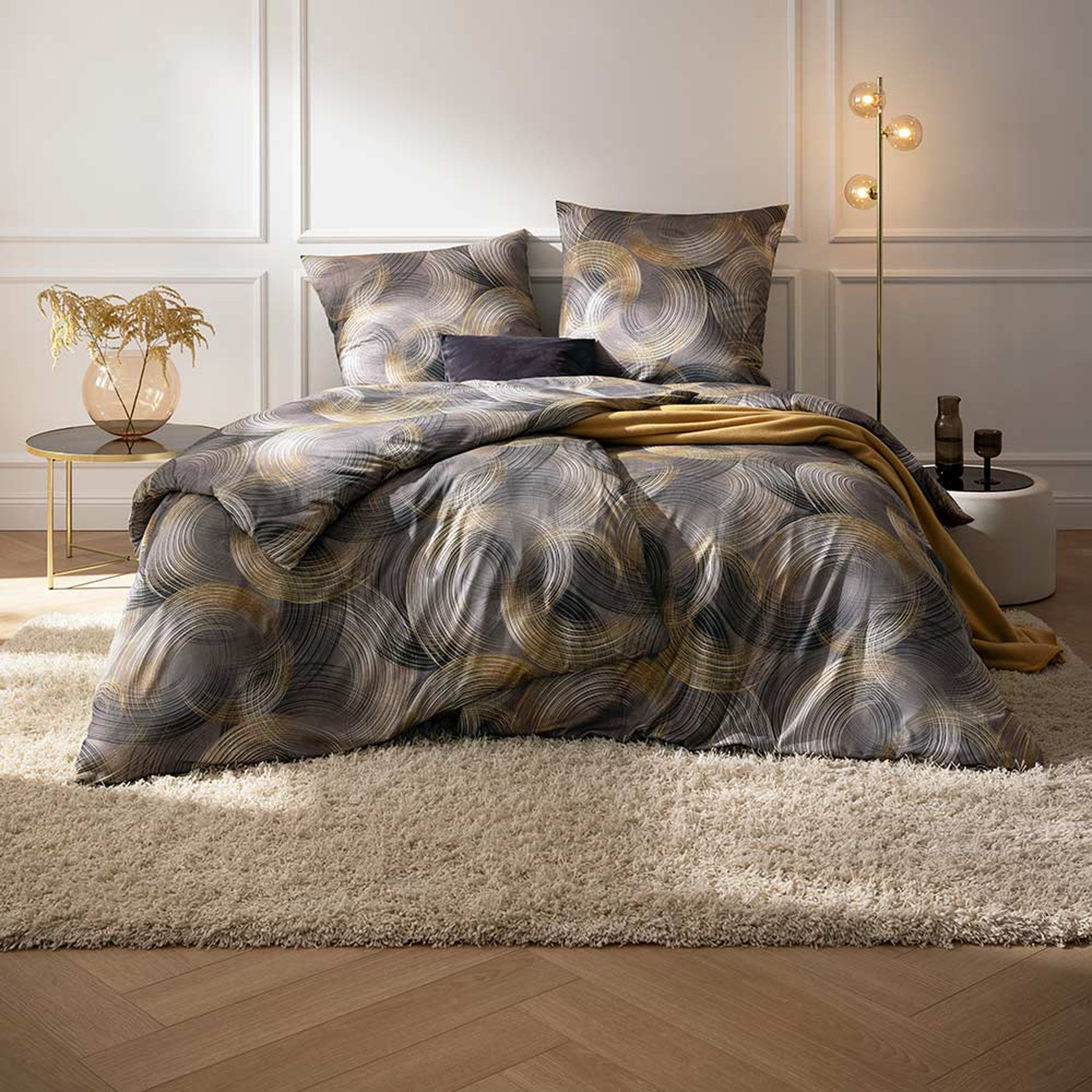 Estella Bettwäsche Estella Mako Jersey Bettwäsche Toni in anthrazit 135x200 günstig online kaufen