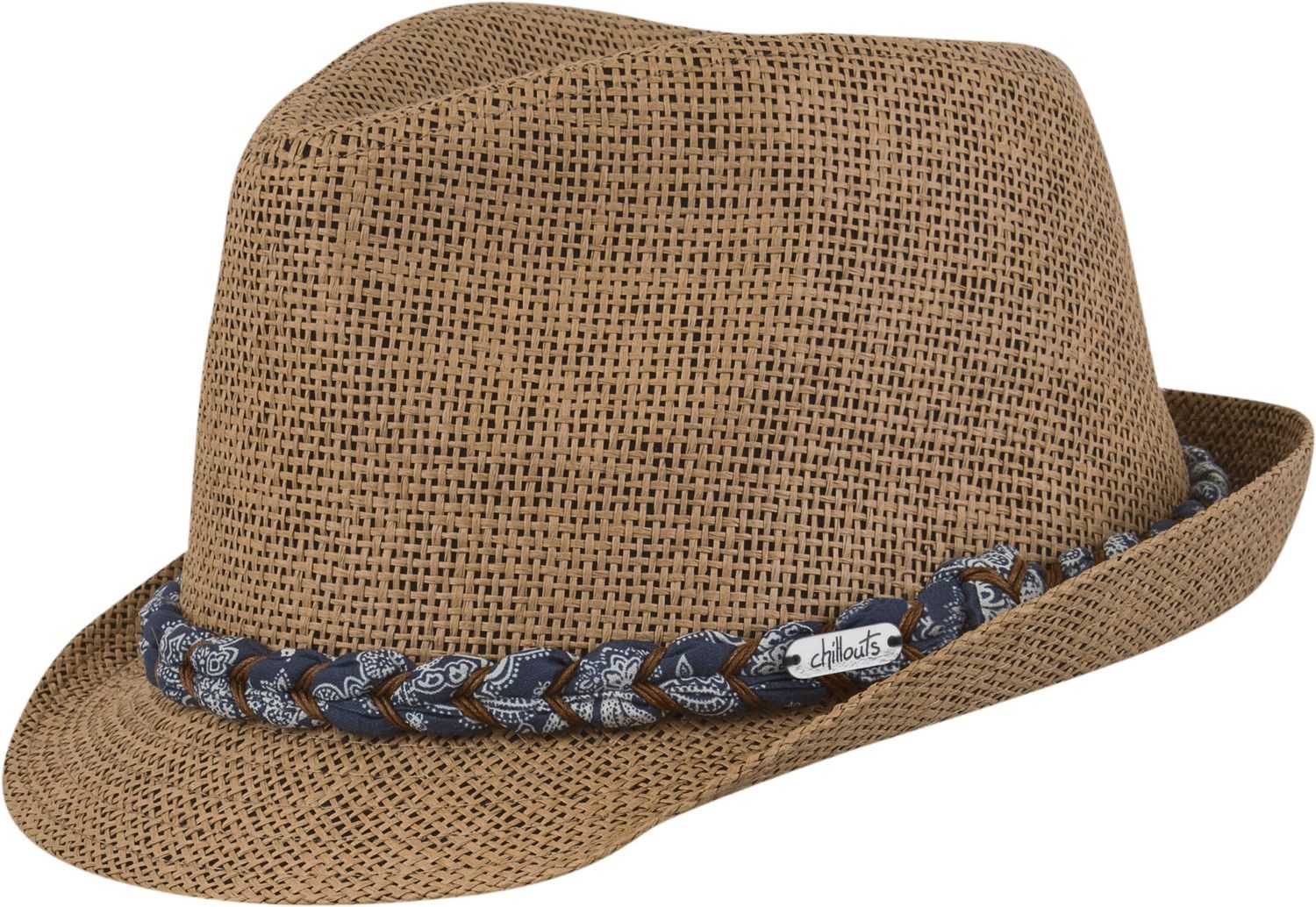 chillouts Strohhut Labasa Hat mit Metall-Emblem