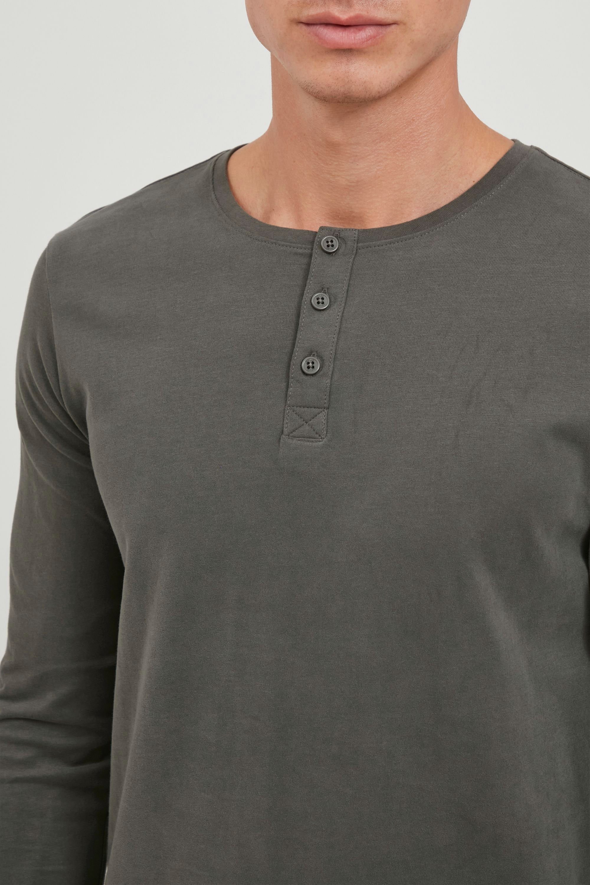 Langarmshirt Dark Henley-Ausschnitt !Solid 21106135 Grey LS (193906) SDVinton Langarmshirt mit