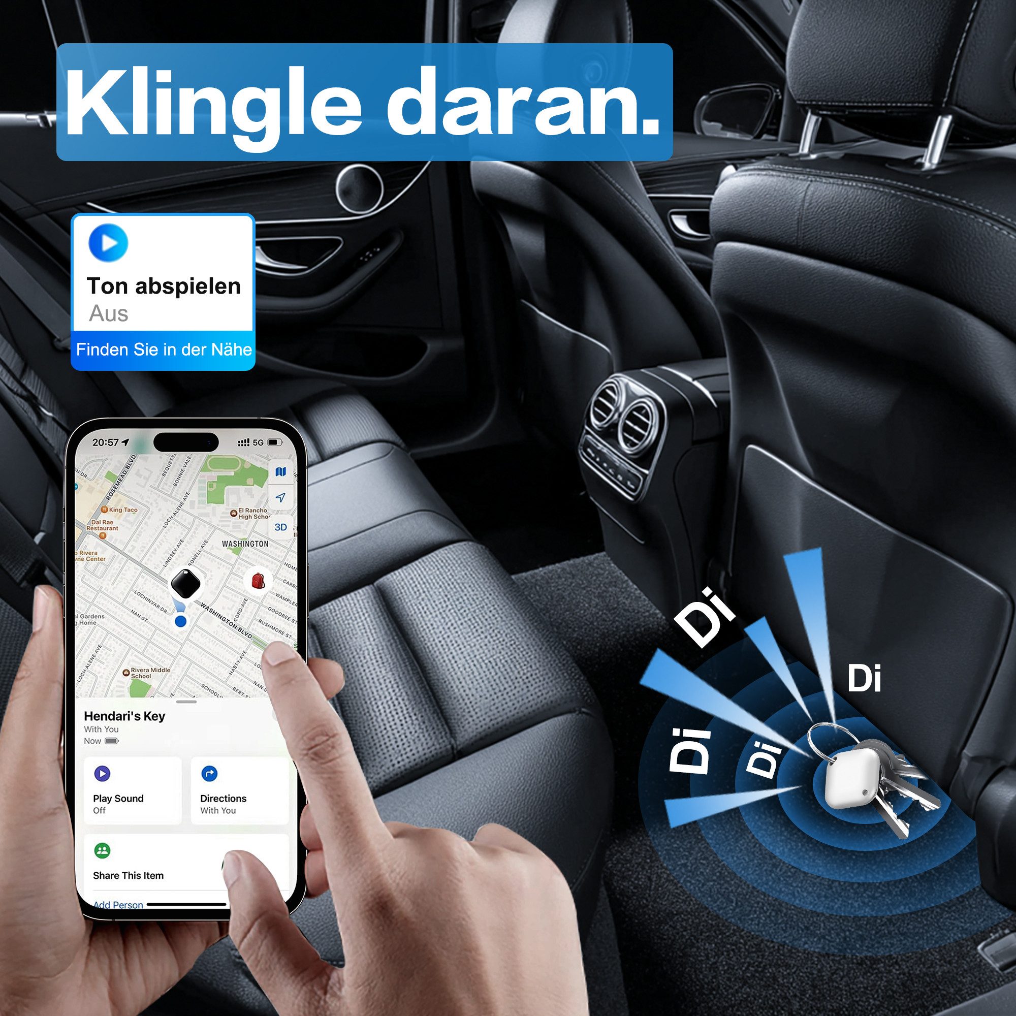 Forrlite Air Tag,GPS Tracker Kinder,kompatibel mit Apple Wo ist? Air Tag-4er GPS-Tracker (Nur für iOS,Austauschbare Batterie,Wasserabweisend,Tracker für Katze)